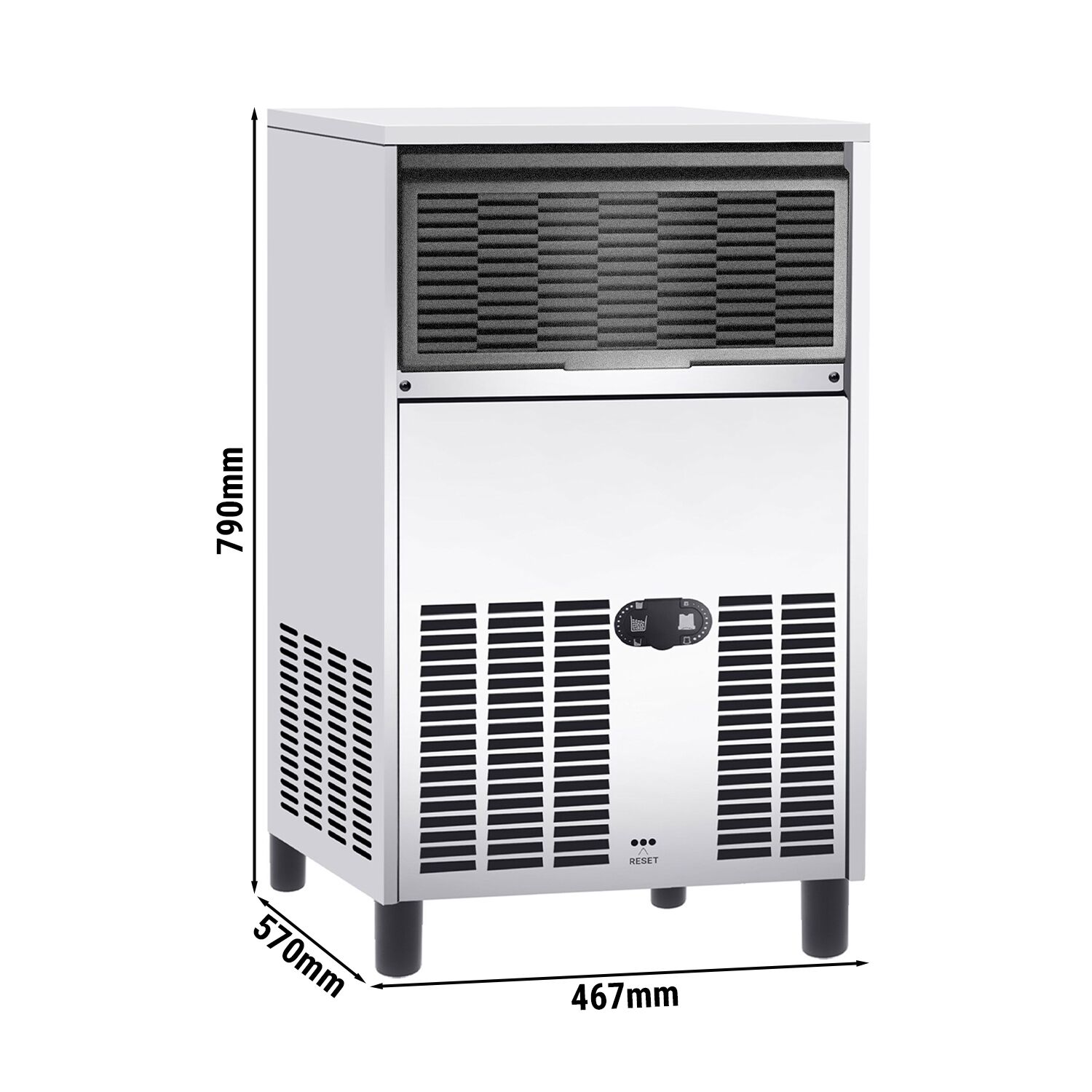 Machine à glaçons - Cylindre - 60 kg/24 h