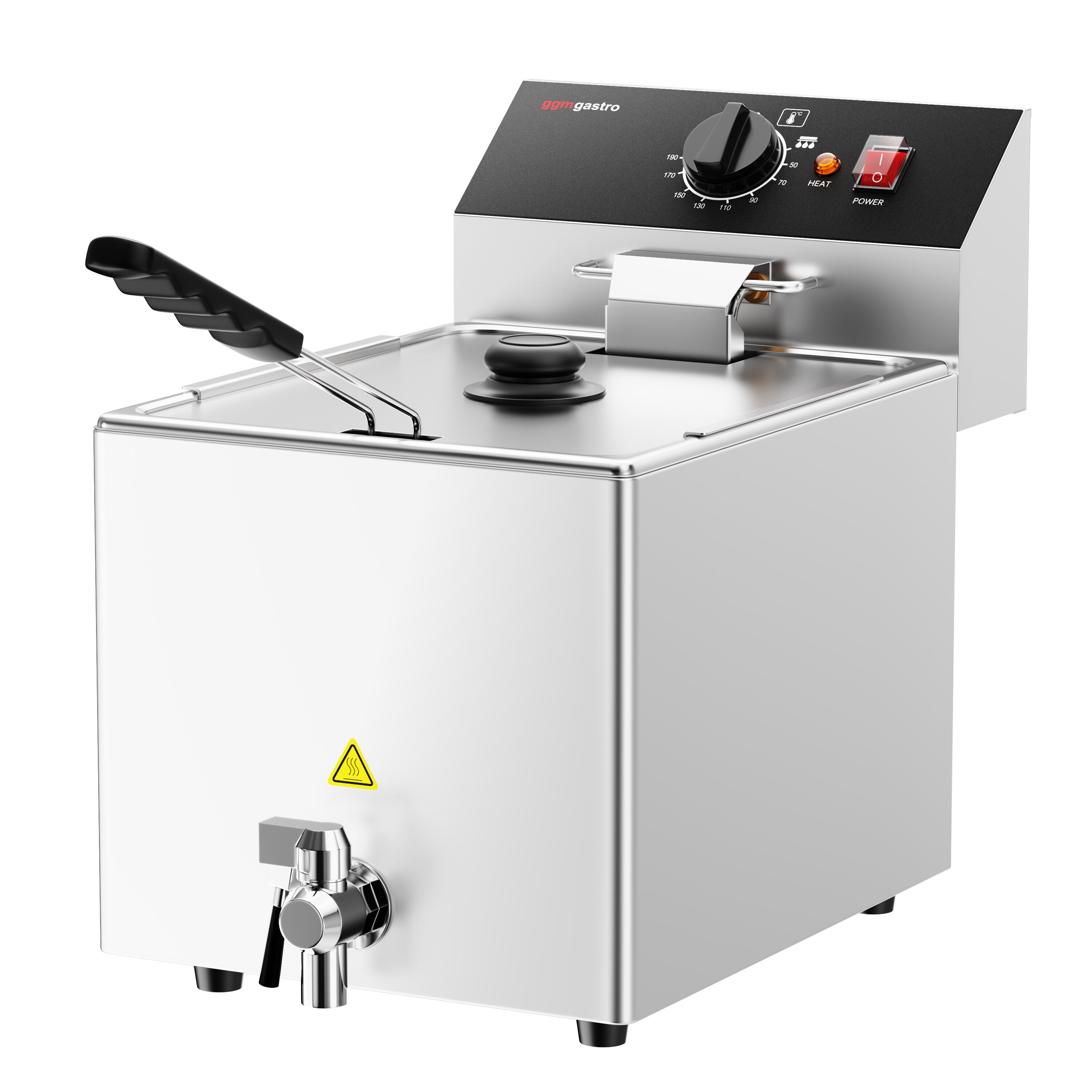 Friteuse électrique – 12 litres – 3,25 kW – avec robinet de vidange