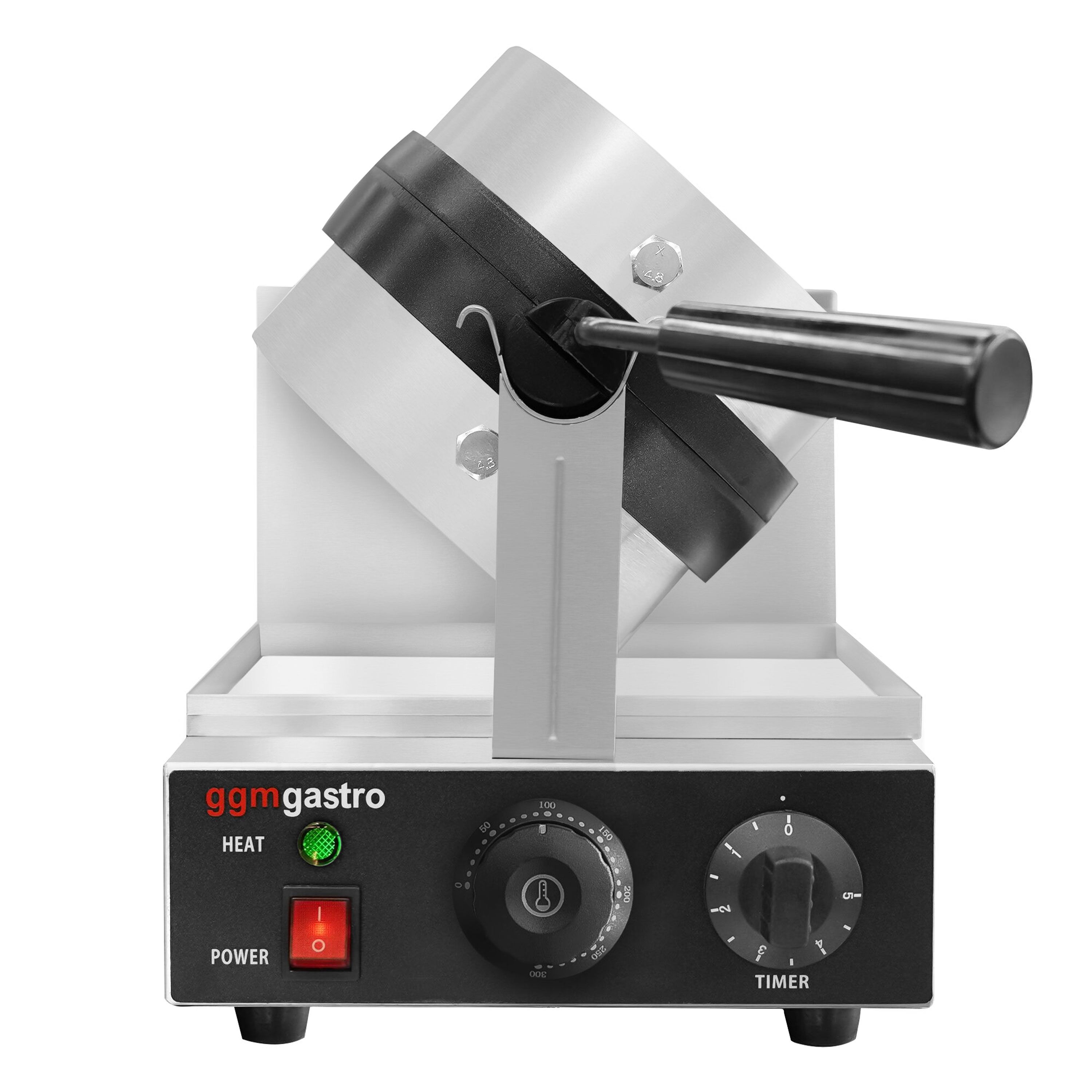 Gaufrier – simple – manuel – 1,3 kW – Forme : rond – avec surface de cuisson rotative à 180°