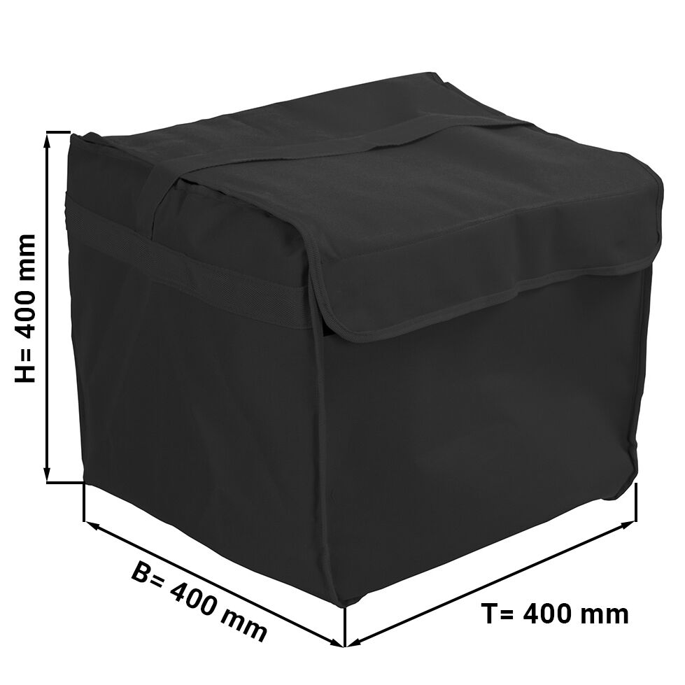 Sac à pizza / Sac isotherme - pour 8 boîtes à pizza 37x37cm - Noir