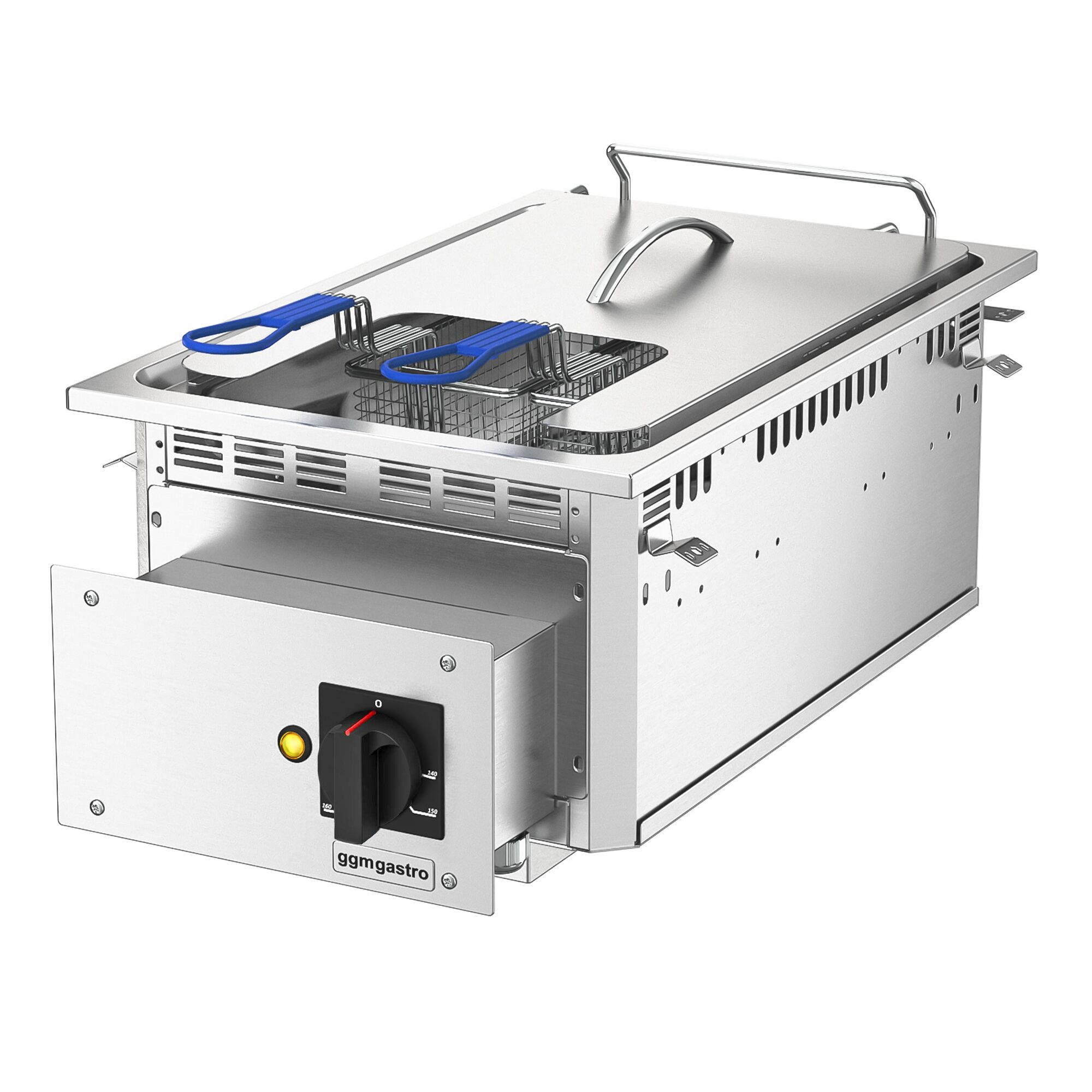 Friteuse électrique professionnelle encastrable - 13L - 12,0kW - avec robinet de vidange