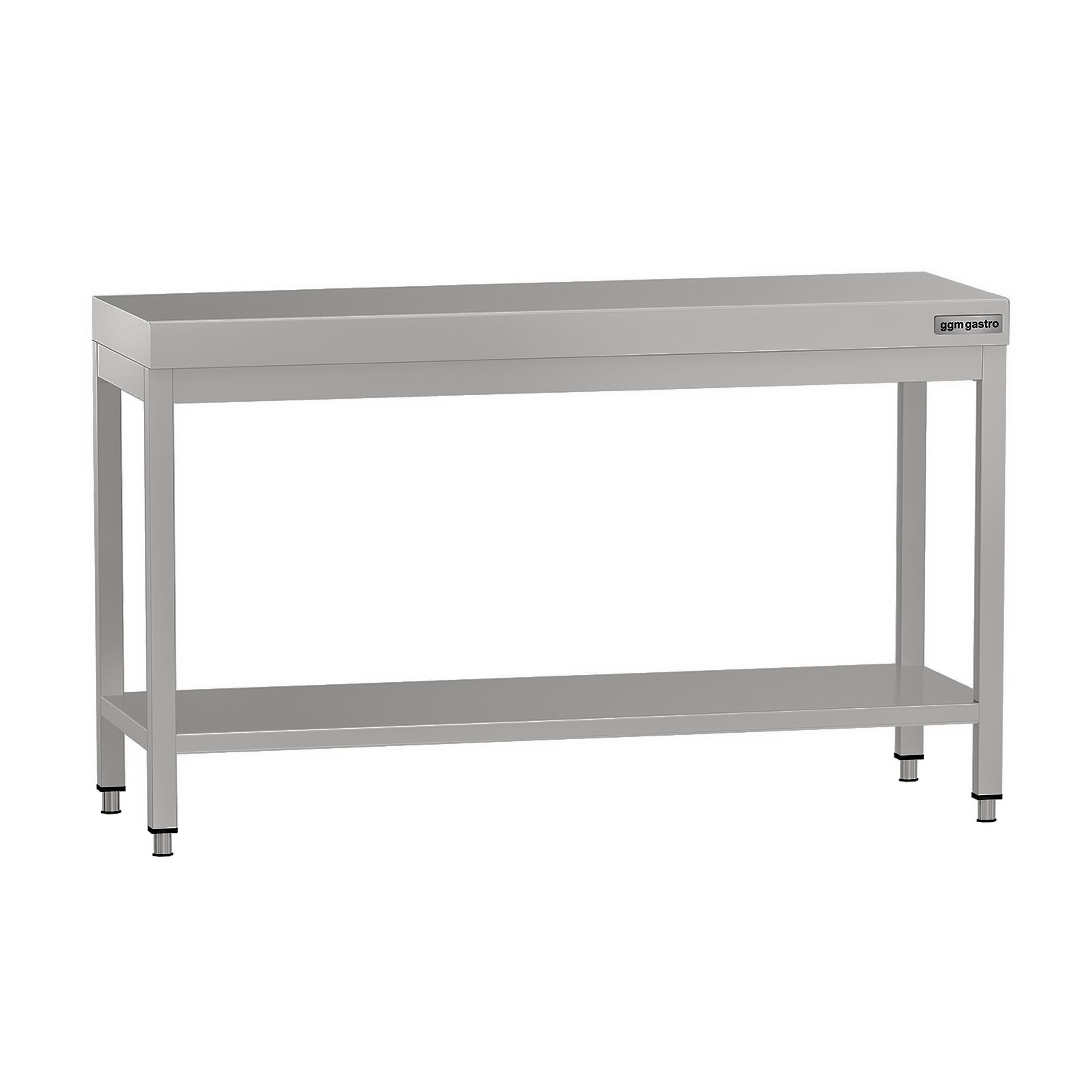 Table de travail en inox ECO – 1400 × 600 mm – avec tablette inférieure