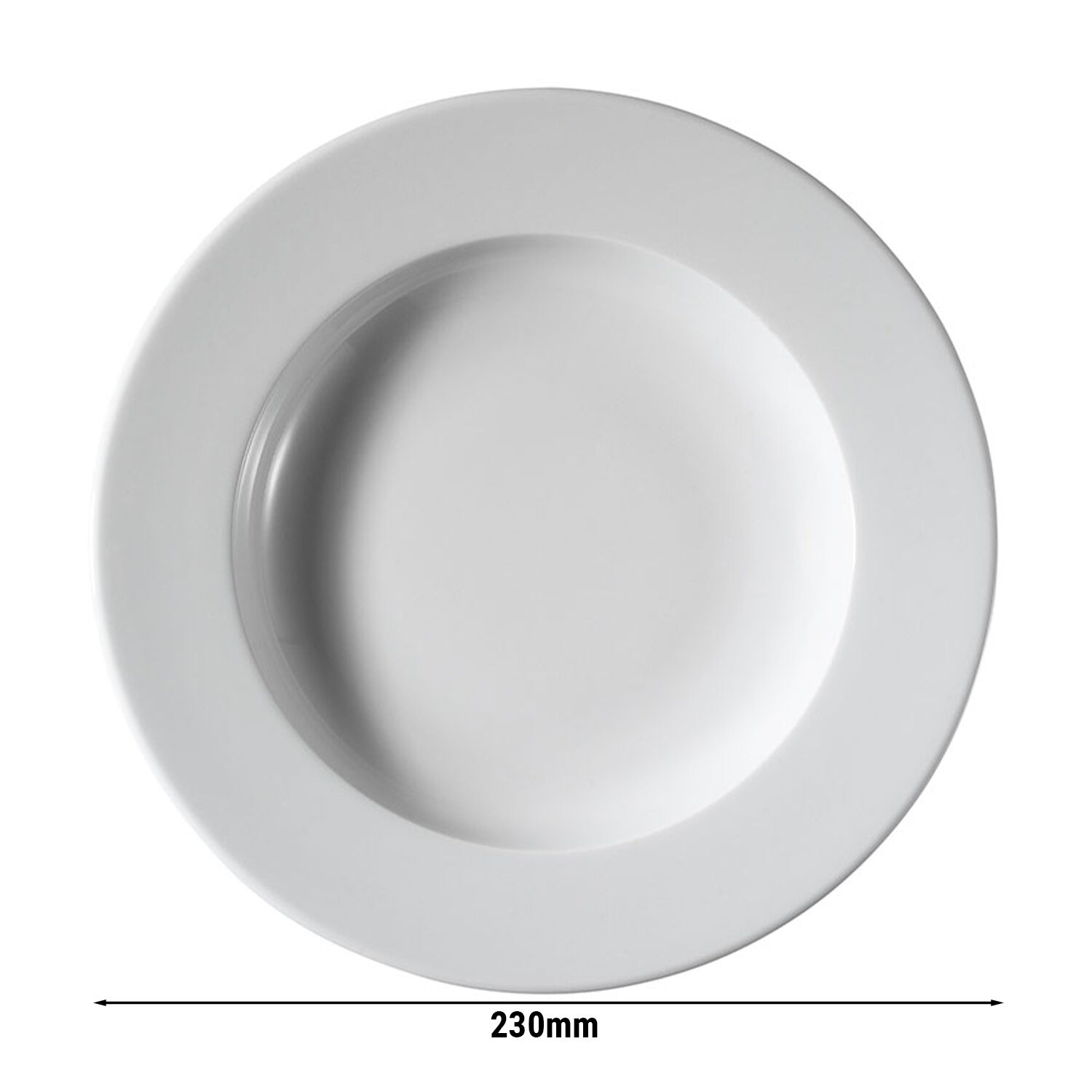 (12 pièces) PERA Blanc - Assiette - Creuse - Ø 230 mm - Blanc
