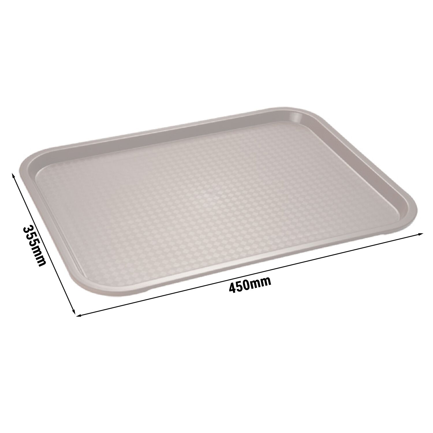 (6 pièces) Plateau FAST FOOD – polypropylène – 450×355 mm – Marron