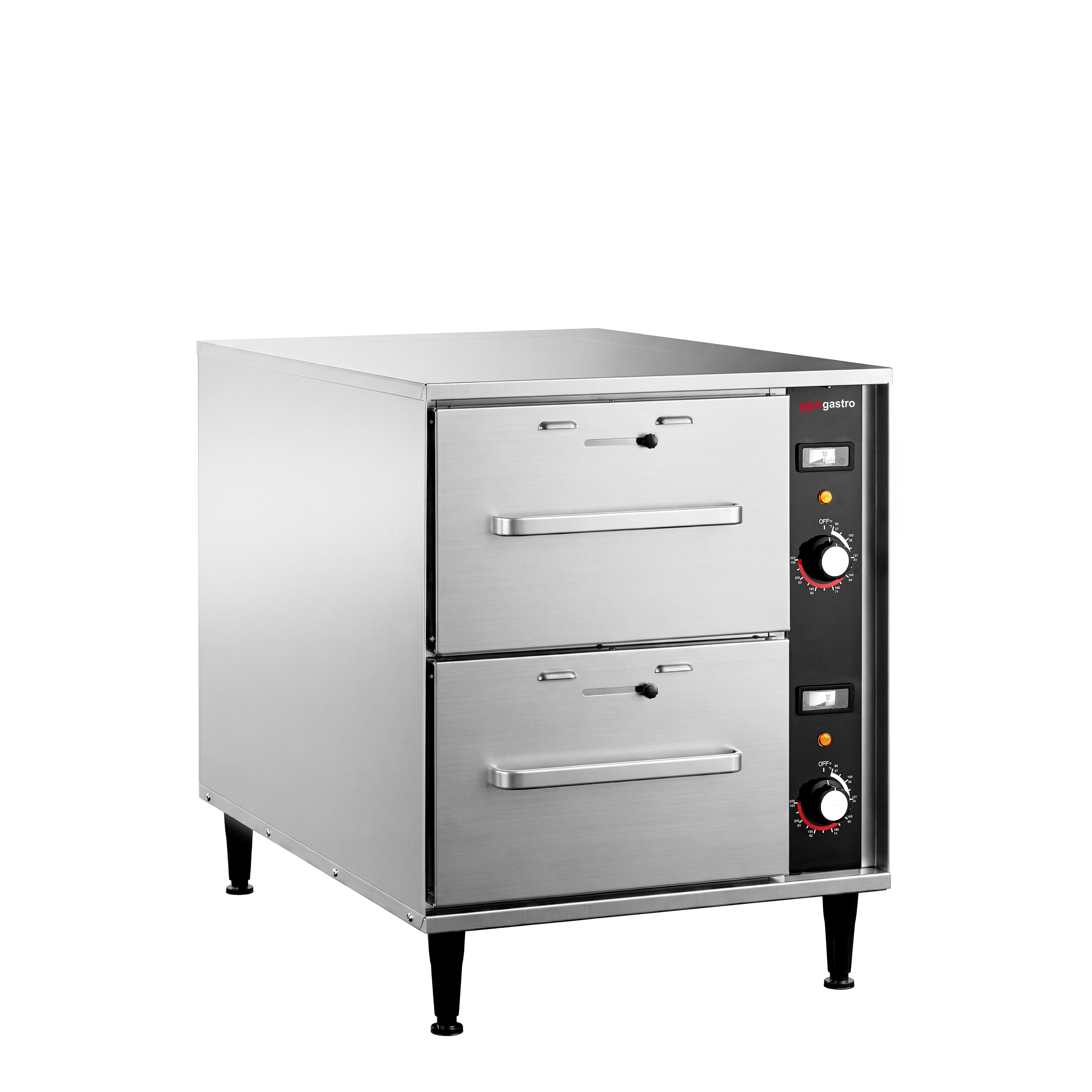 Commercial Heated Cabinet – with 2 Drawers – Separate Temperature Control