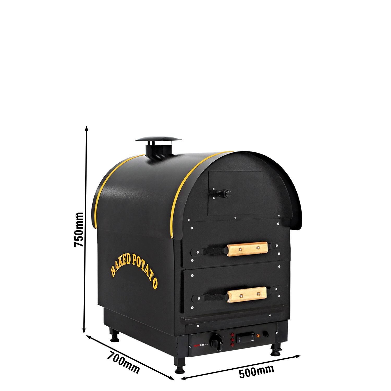 Commercial Electric Jacket Potato Oven - Digital Controls - 3kW - 380V - 500x750x700mm - with 2 drawers
