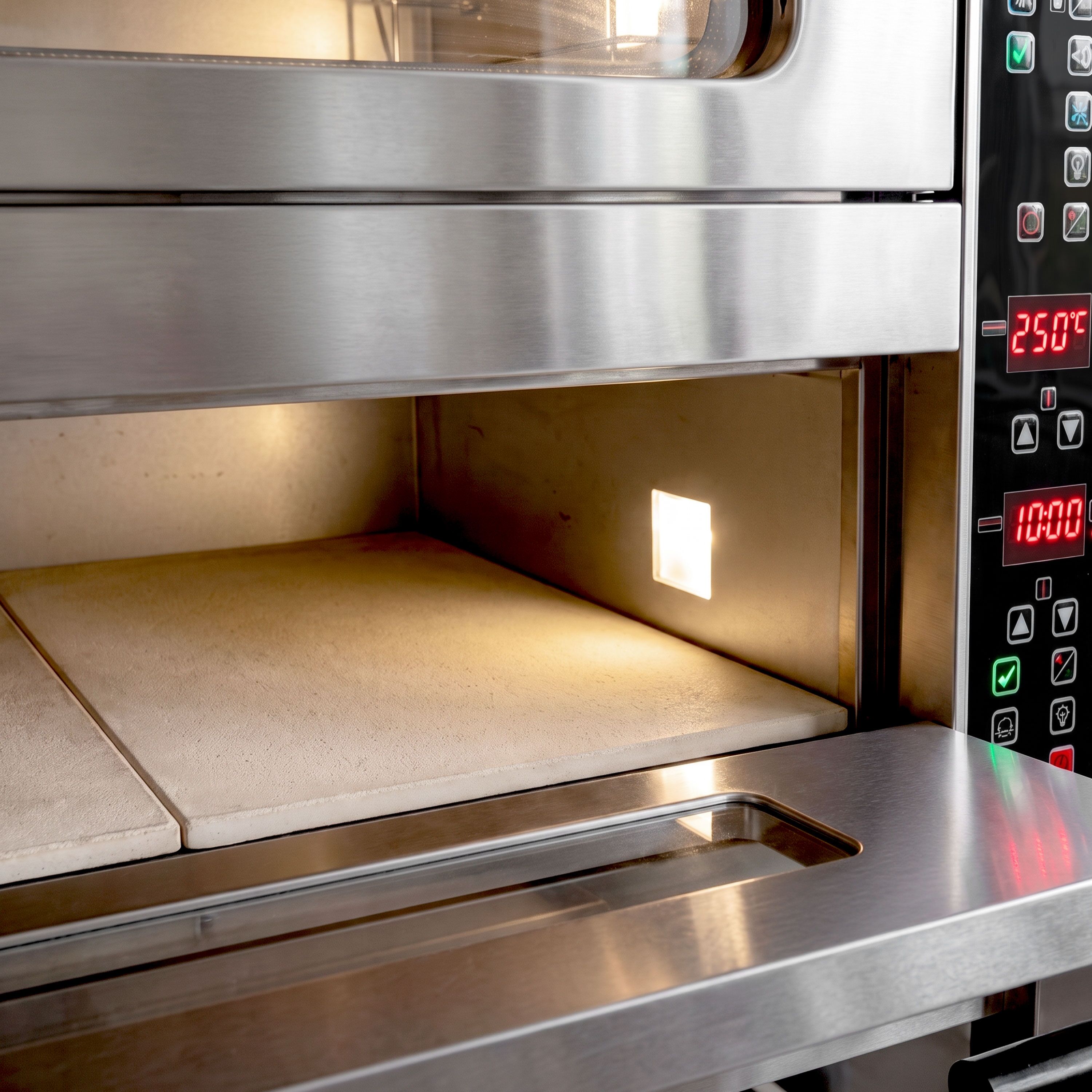 Bakery Convection Oven with Steam Injection - Digital Controls - Bakery Convection Oven - 4x 600x400mm (EN 60x40) - Pizza Oven - 7 x 10" pizzas (Ø25cm)