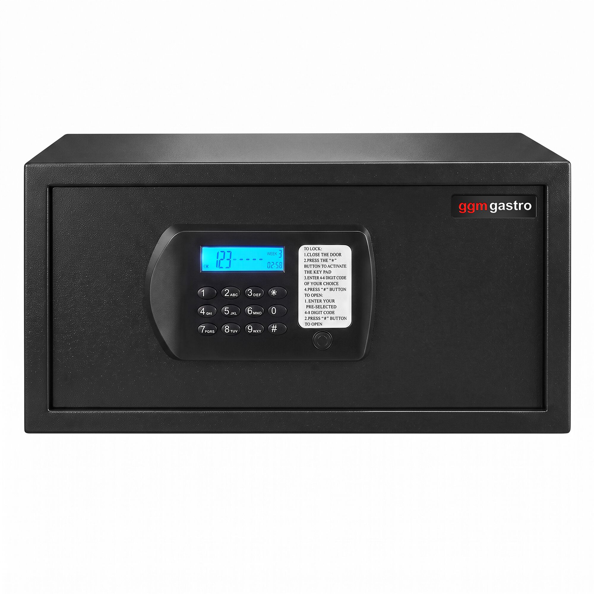 Coffre-fort électronique de chambre – avec écran LCD – 3 modes d'ouverture