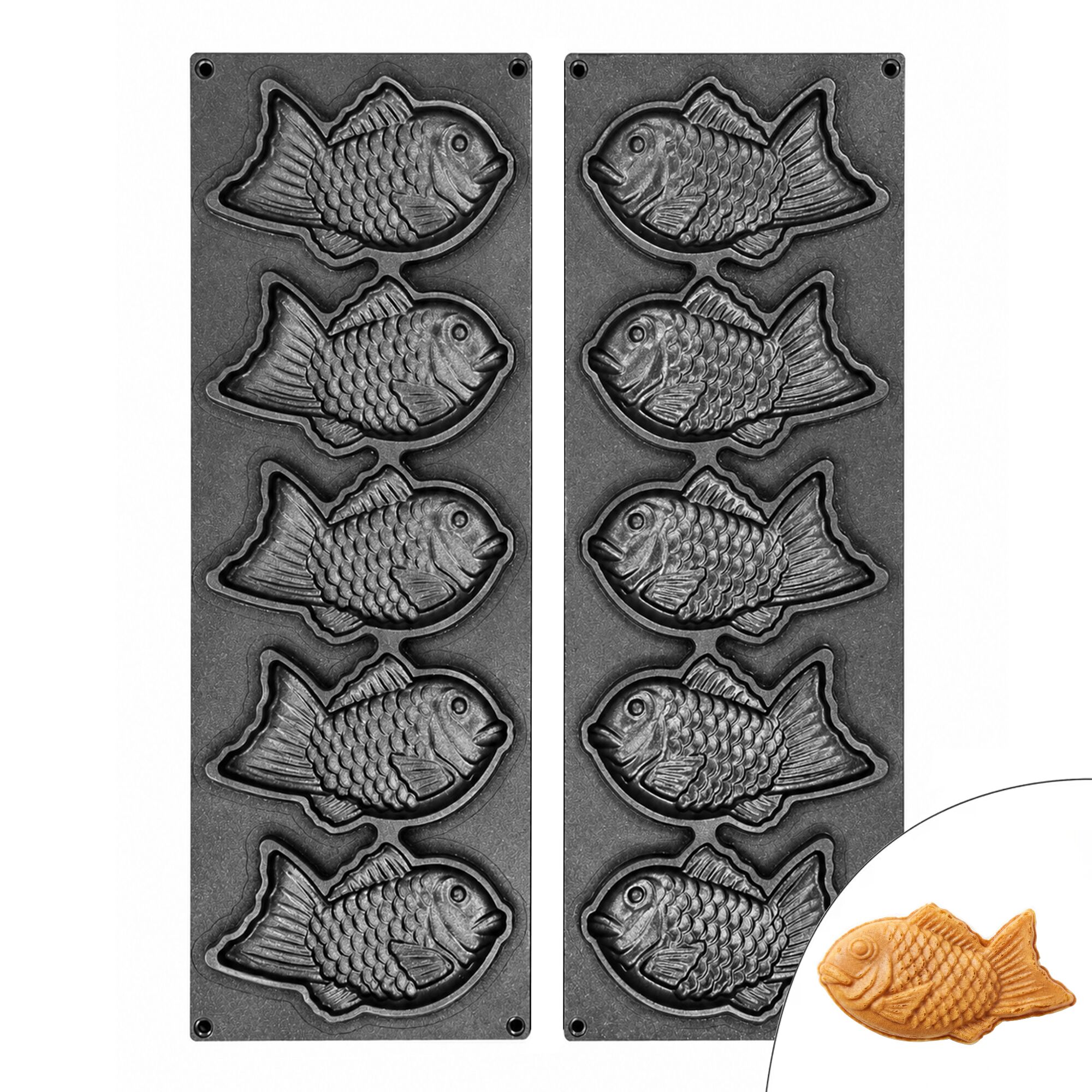 Plaques pour machine à tartelettes TMOPH - Forme : 5x poisson Tayaki