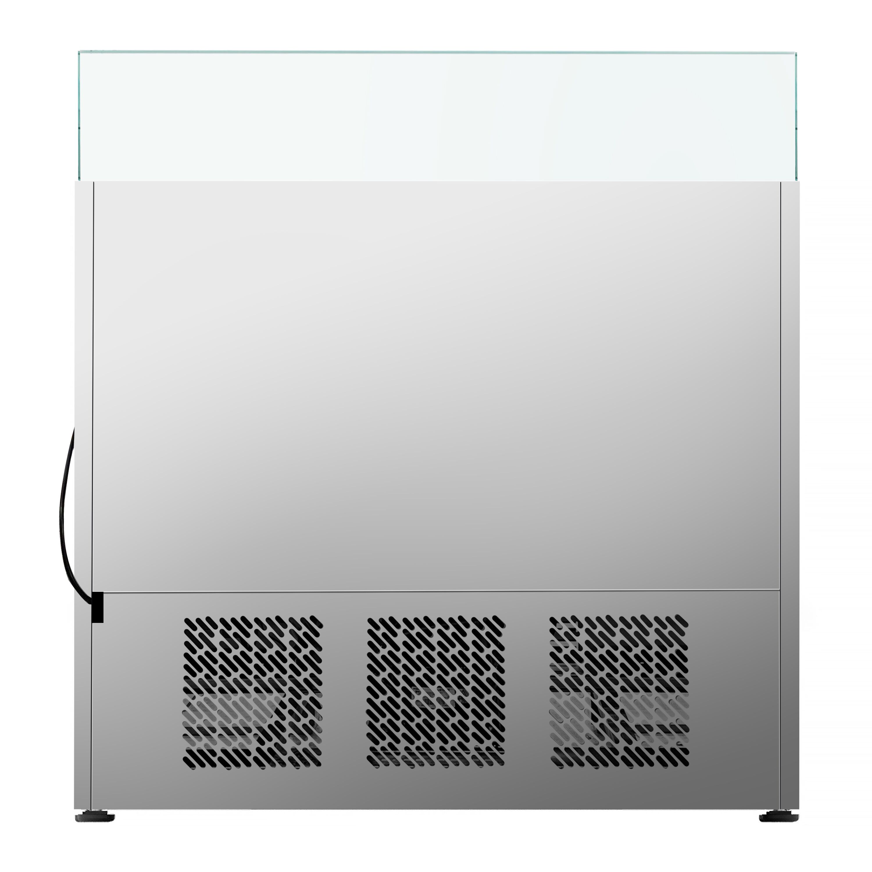 Saladette réfrigérée PREMIUM PLUS - 978mm - 230L - 2 portes - avec vitrine de comptoir pour 6x GN 1/3 & Couvercle inox & 3x GN 1/6