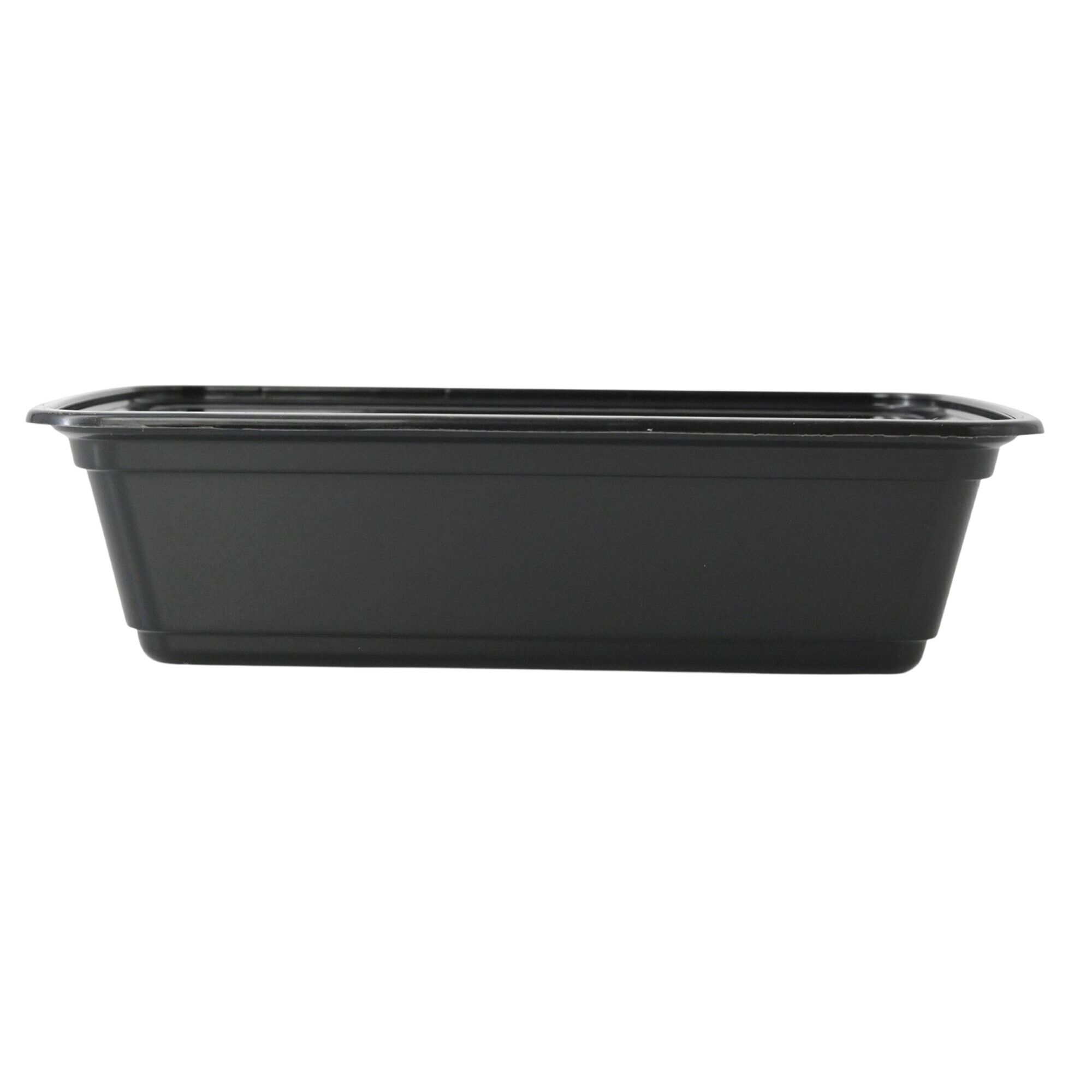 (300 pcs) Barquette réutilisable - 700ml - Rectangulaire - Noir