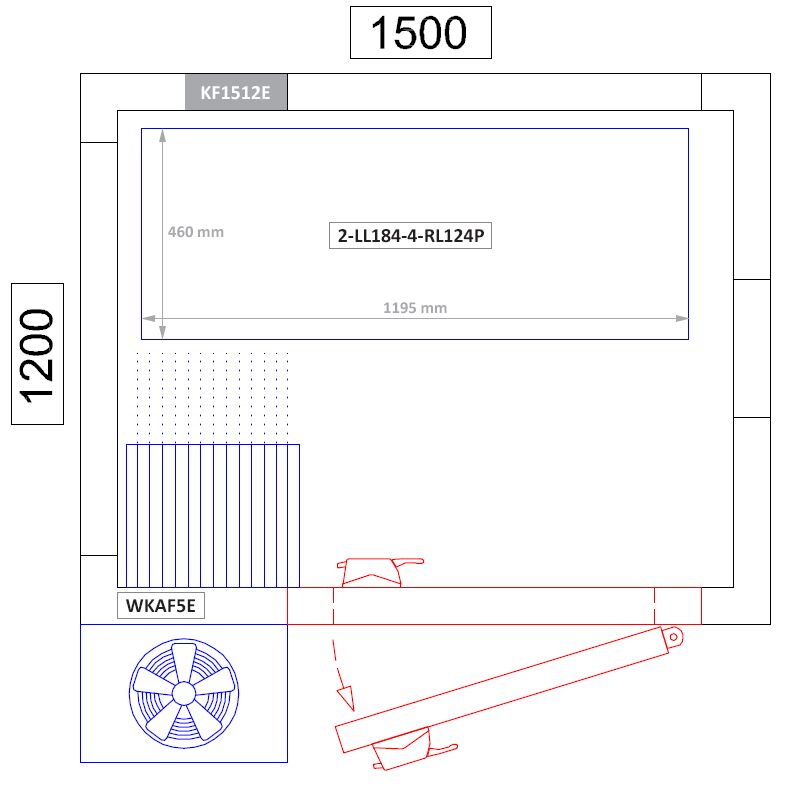 Étagère de base en aluminium - 1195 x 1800 mm - Capacité de charge : 600 kg
