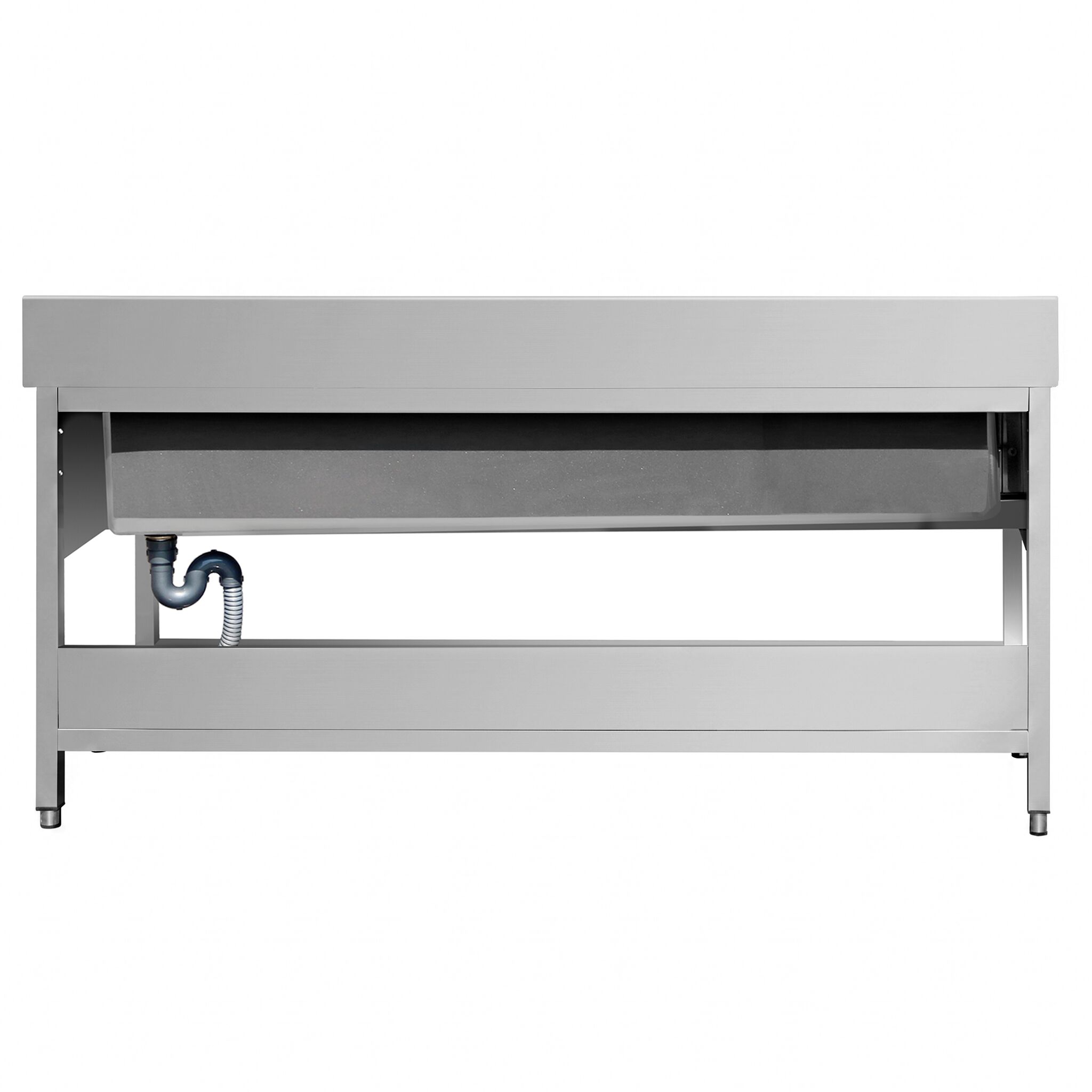 ECO pot washing table - 1800x600mm - with 1 basin