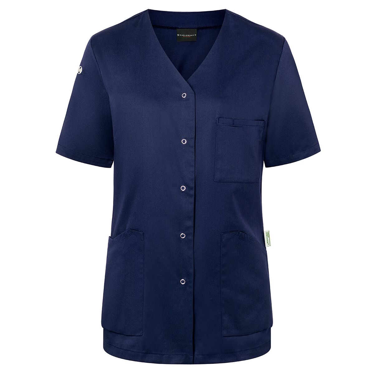 (6 pièces) KARLOWSKY | Casaque femme manches courtes Essential - Marine - Taille : 54