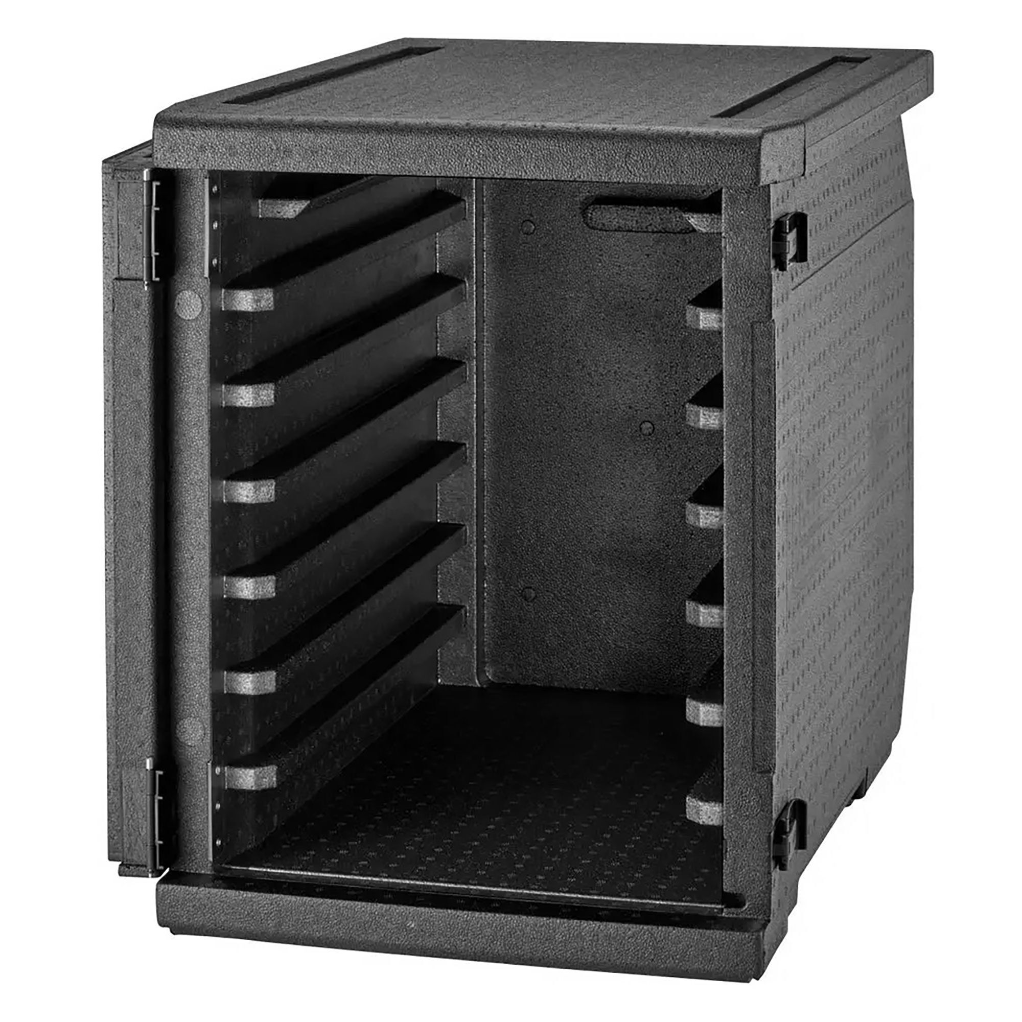 CAMBRO | CAM GOBOX® - Frontloader - EN 600x400 - mit 6 Auflageschienen - Schwarz