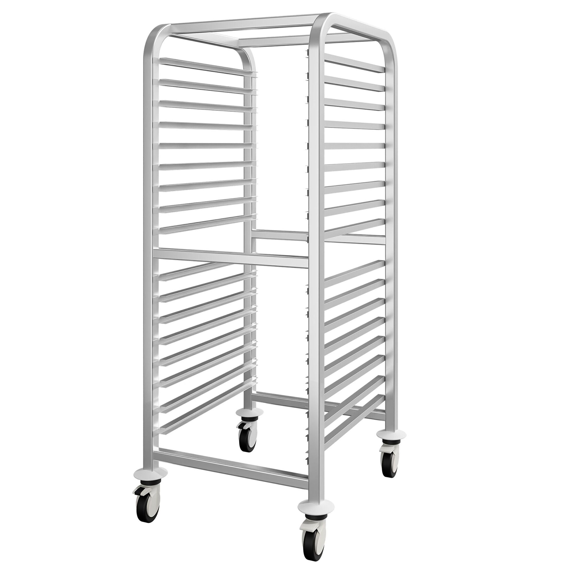 Chariot à plateaux – pour 15 plateaux EN 530 × 370 – avec roulettes silencieuses