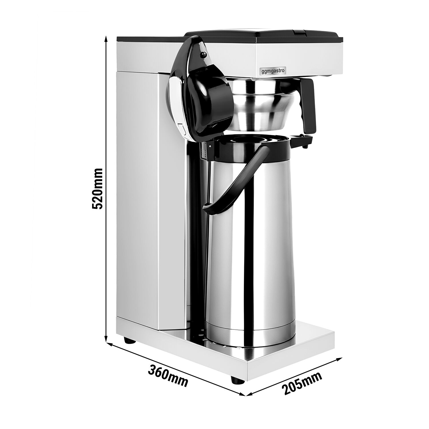 Machine à café filtre – 2,2 L – technologie thermocinétique – avec thermos à pompe