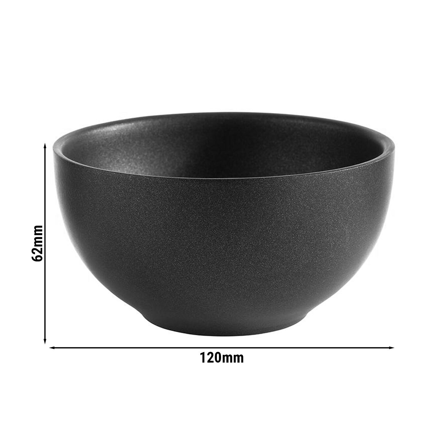 (6 pcs) Coupe - LEVANTE - Acier inoxydable - 320ml - carré - 120x120mm - Profondeur : 62.5mm - Noir - lot de 6