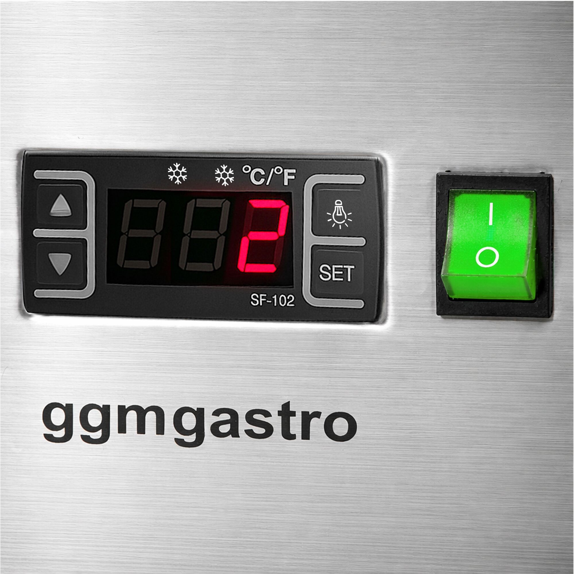 Vitrine à glaces à poser - 867mm - Froid statique - Couvercle vitré basculant - avec éclairage LED - pour 4 bacs de 5 L - Côté service