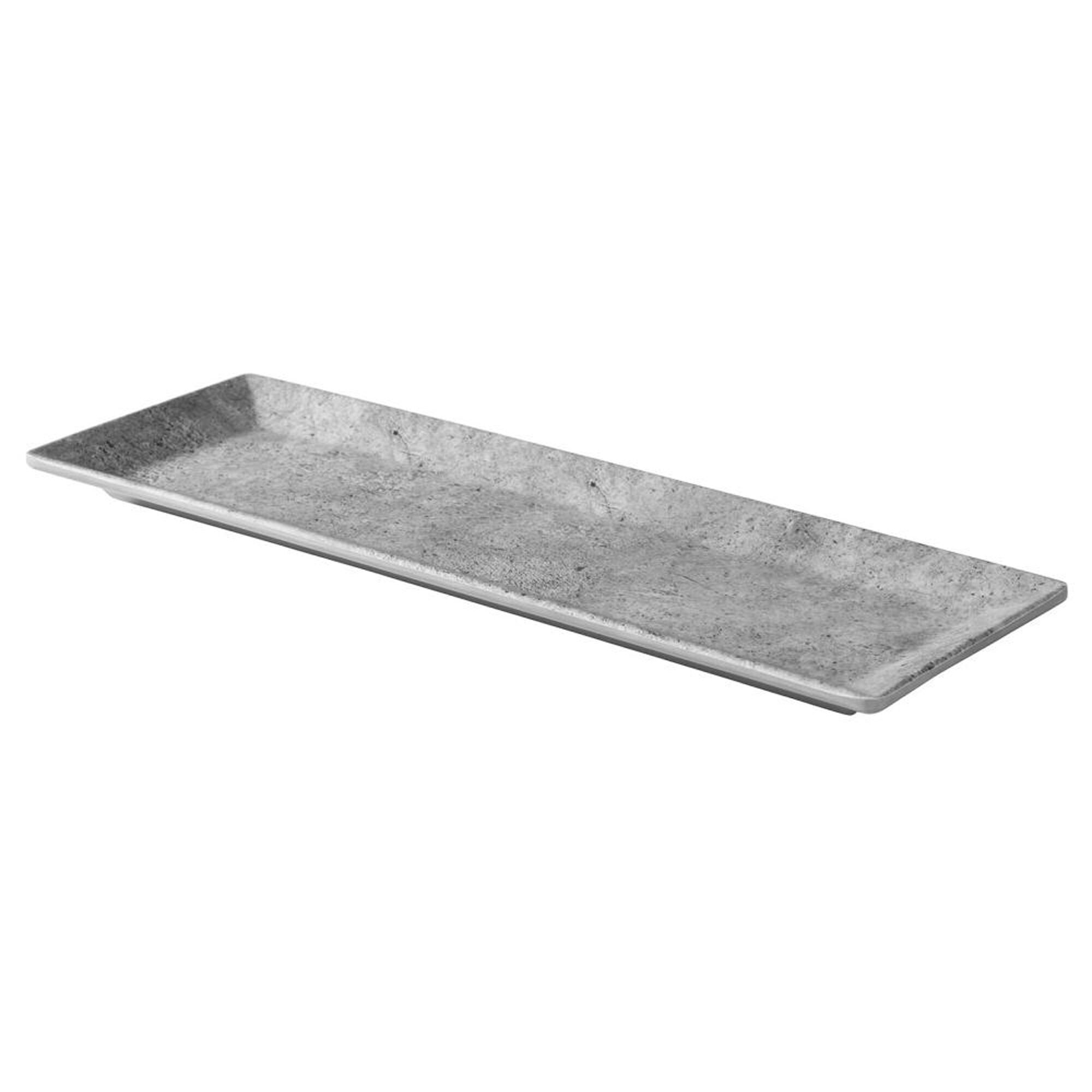 (6 pcs) Plateau de présentation - ELEMENT - Mélamine - 310x105mm - Hauteur:15mm - Gris