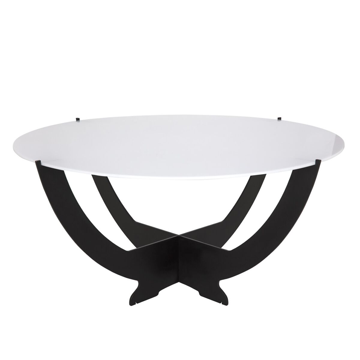 Bufféställning - BLACK LINE - rostfritt stål, svart - rund - Ø 381 mm - Höjd: 200 mm