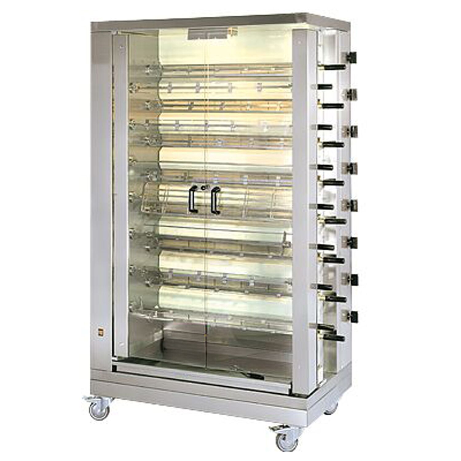 Gaz Rôtissoire à poulets Verticale - avec 15 broches pour jusqu’à 90 poulets - 47,2kW