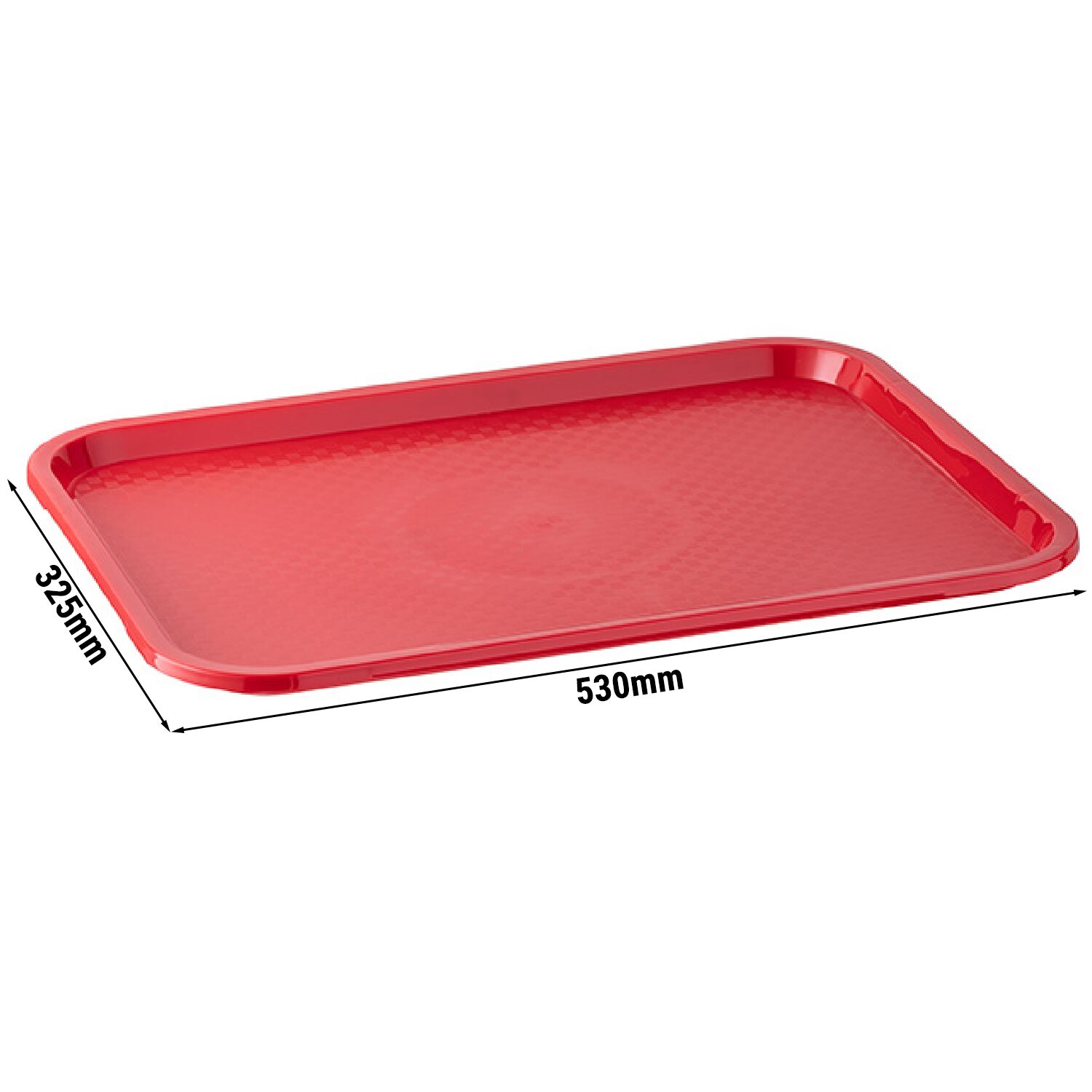 (6 pièces) Plateau FAST FOOD – GN 1/1 – polypropylène – Hauteur : 20 mm – Rouge