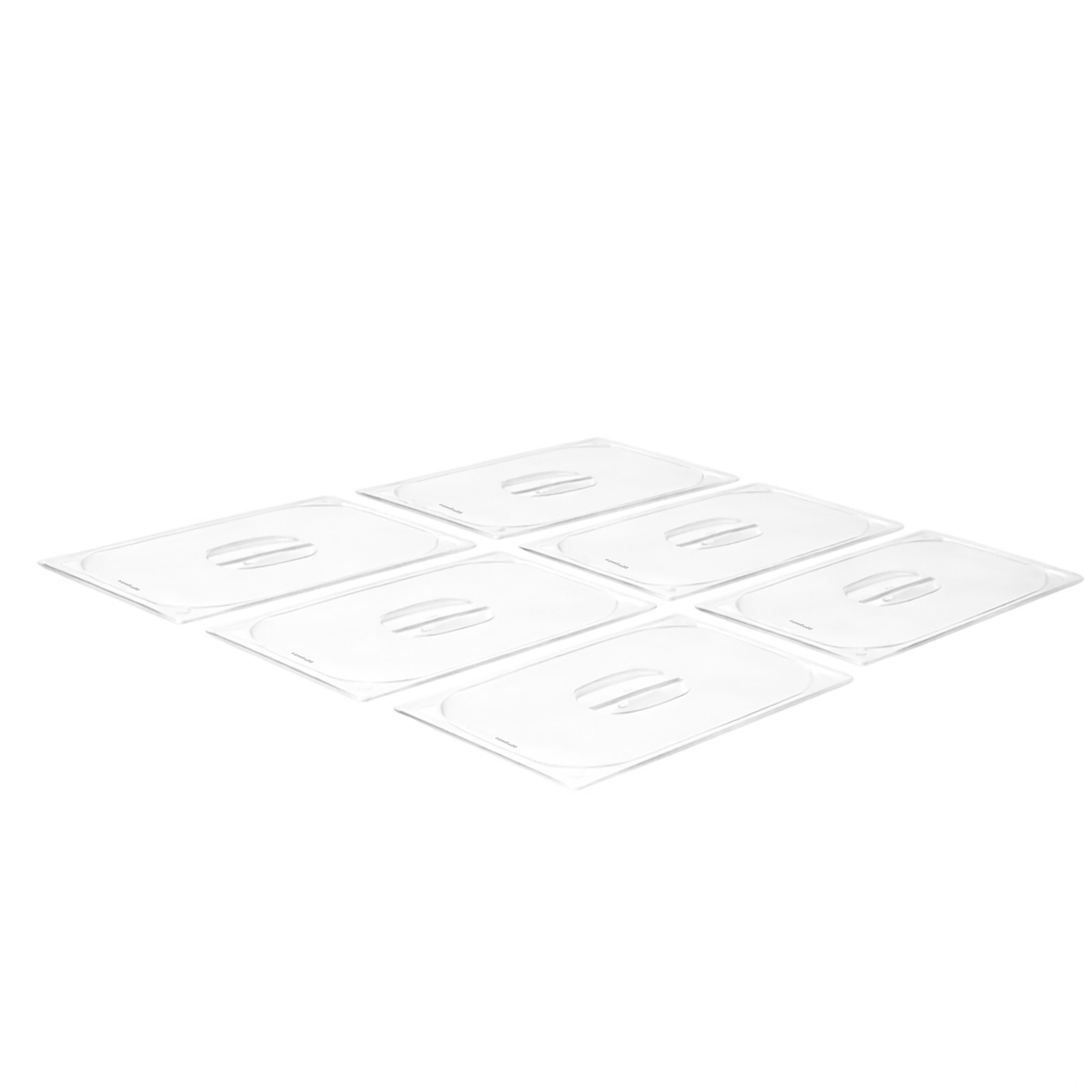 (6 pièces) Couvercle en Polycarbonate - GN 1/1 - Transparent - 530 x 325 x 27 mm
