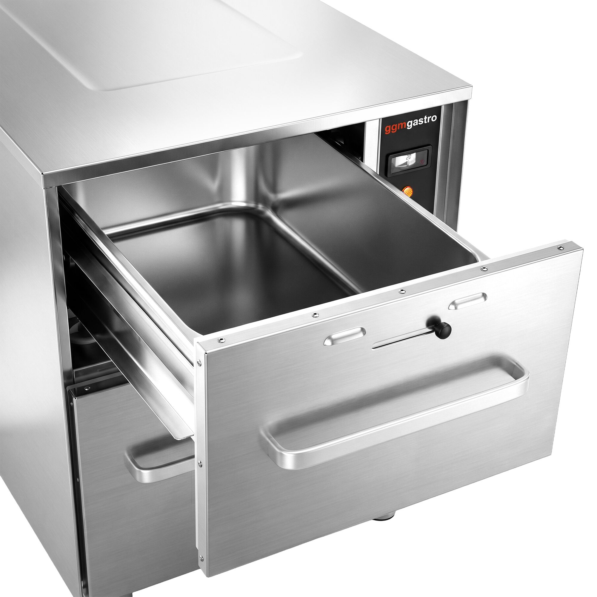 Commercial Heated Cabinet – with 2 Drawers – Separate Temperature Control