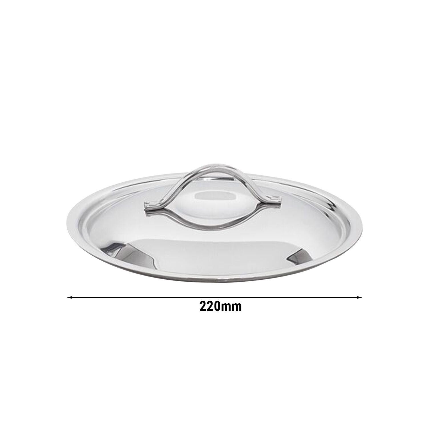 Topfdeckel - Edelstahl - Ø 220mm 