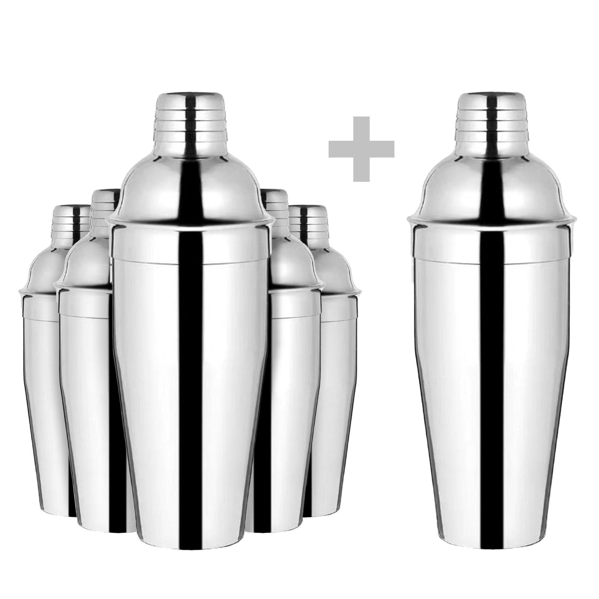 (6 pièces) Shaker à cocktail - inox - 750 ml