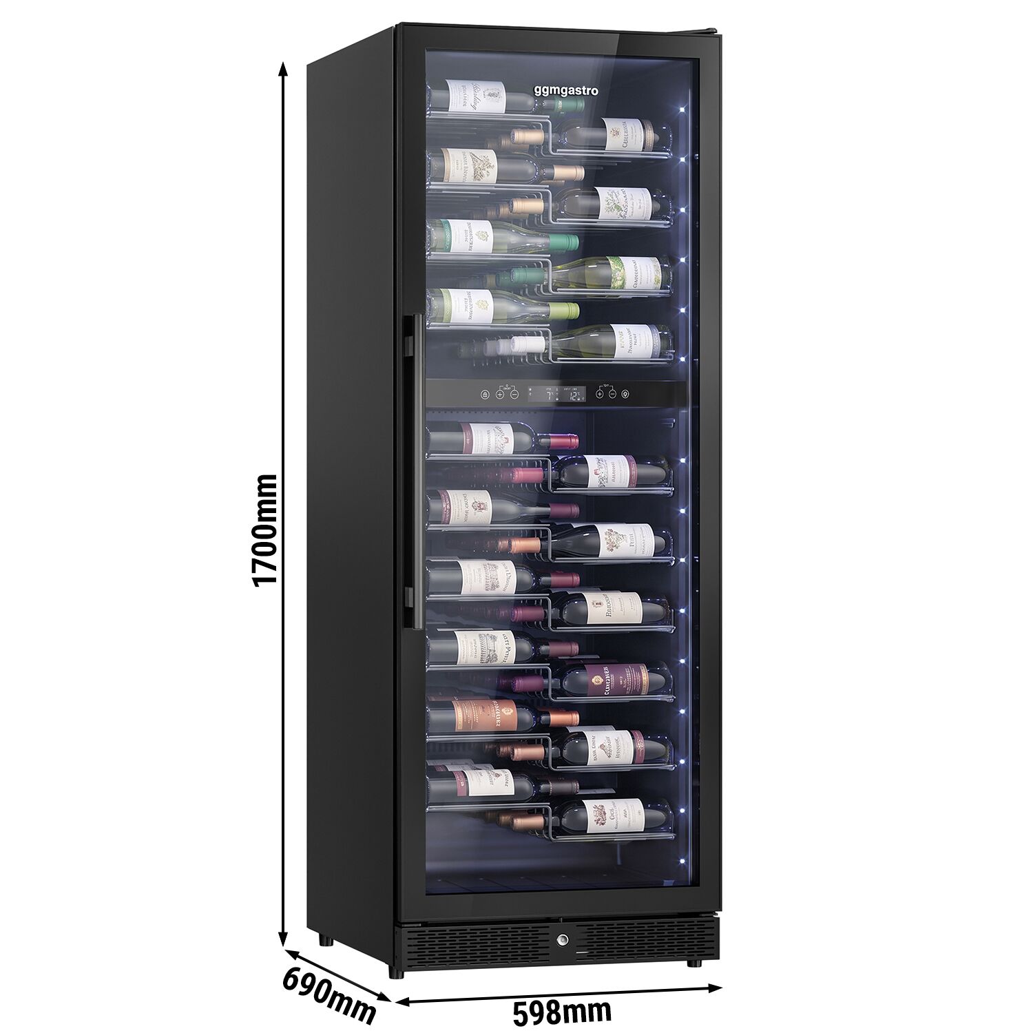 Wine fridge – 2 temperature zones – 393 litres – max. 116 bottles