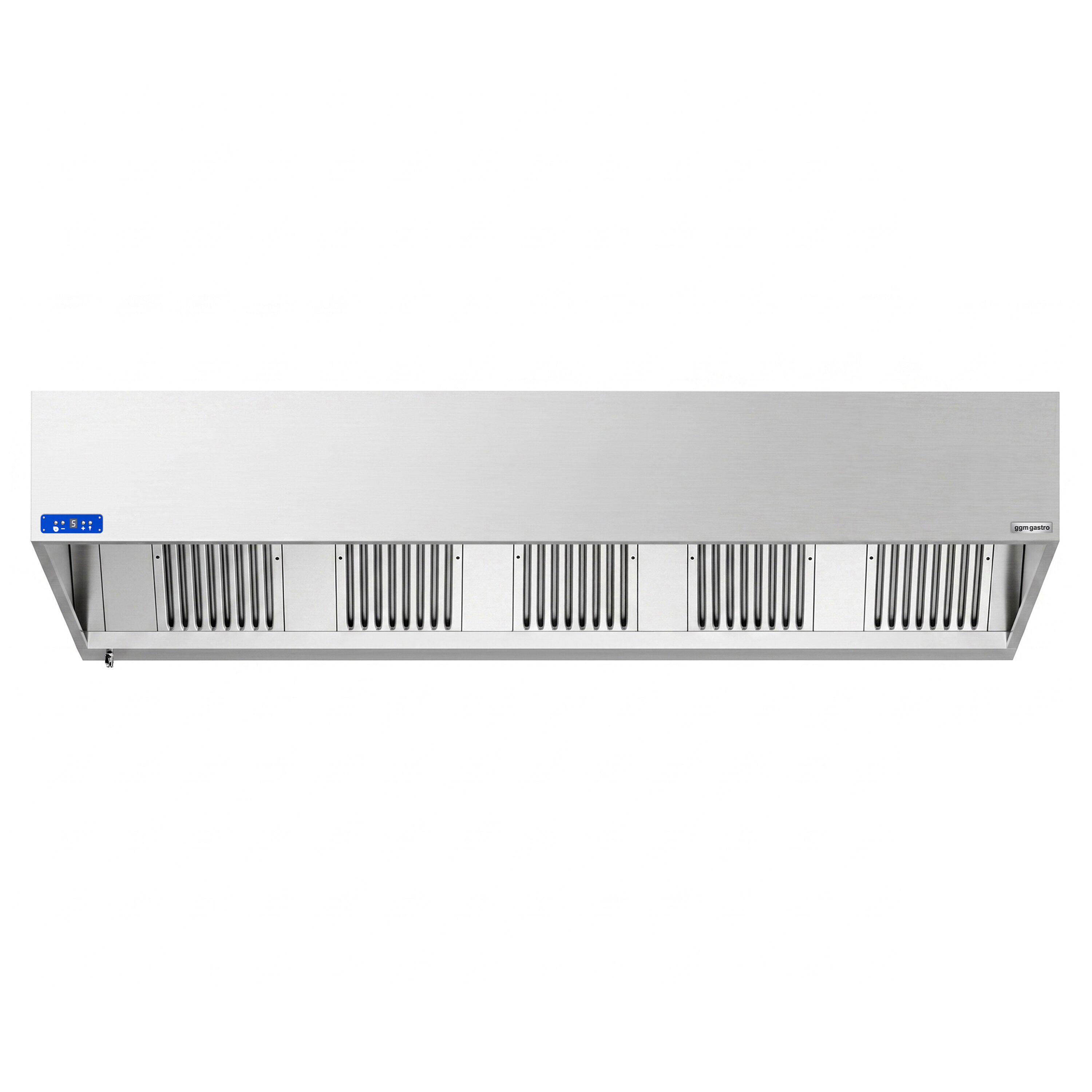 Commercial Wall-Mounted Extractor Hood  with Motor  – 2800mm – with Speed Controller, Baffle Filters & Lighting