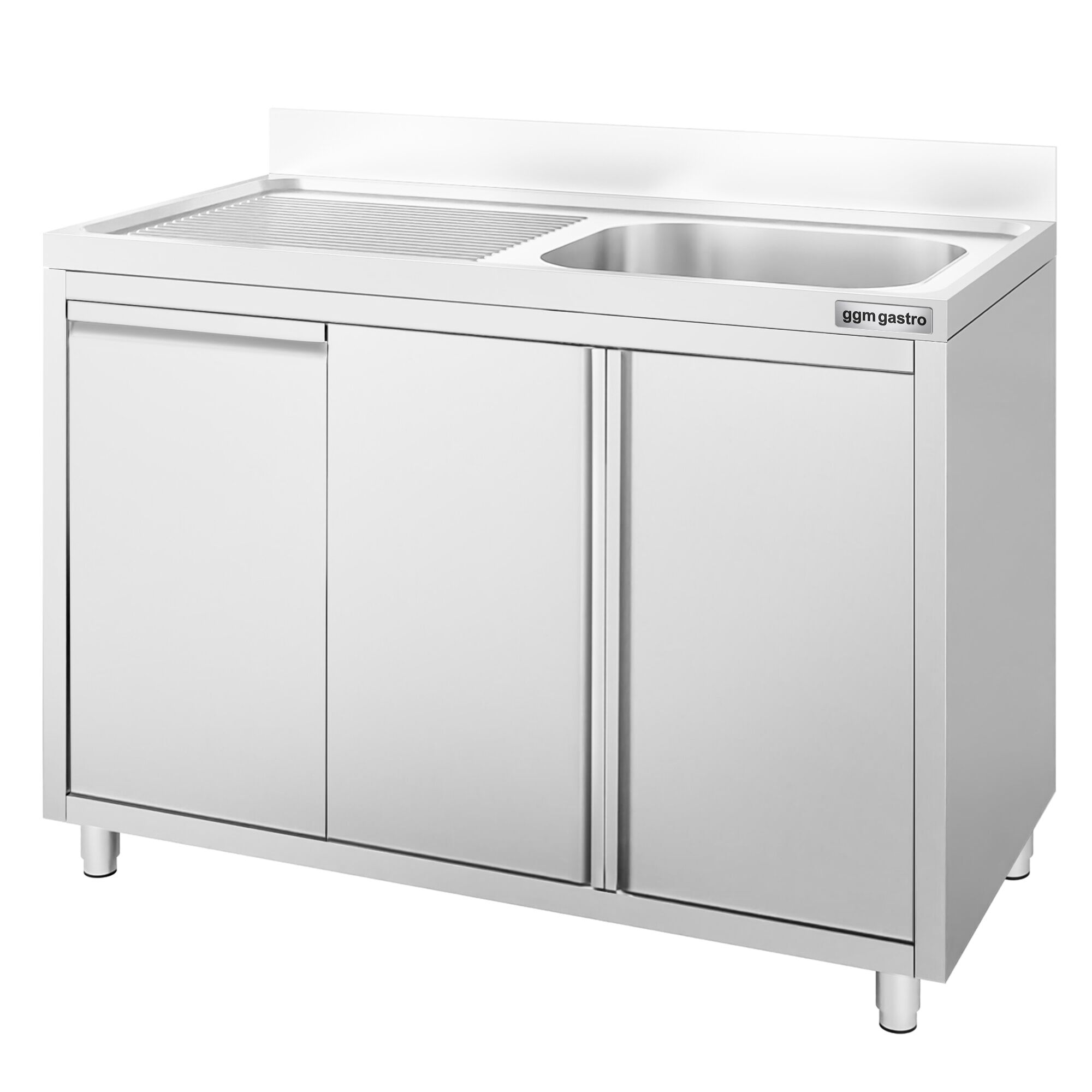 Meuble plonge ECO - 1200x700mm - avec poubelle intégrée et 1 bac à droite
