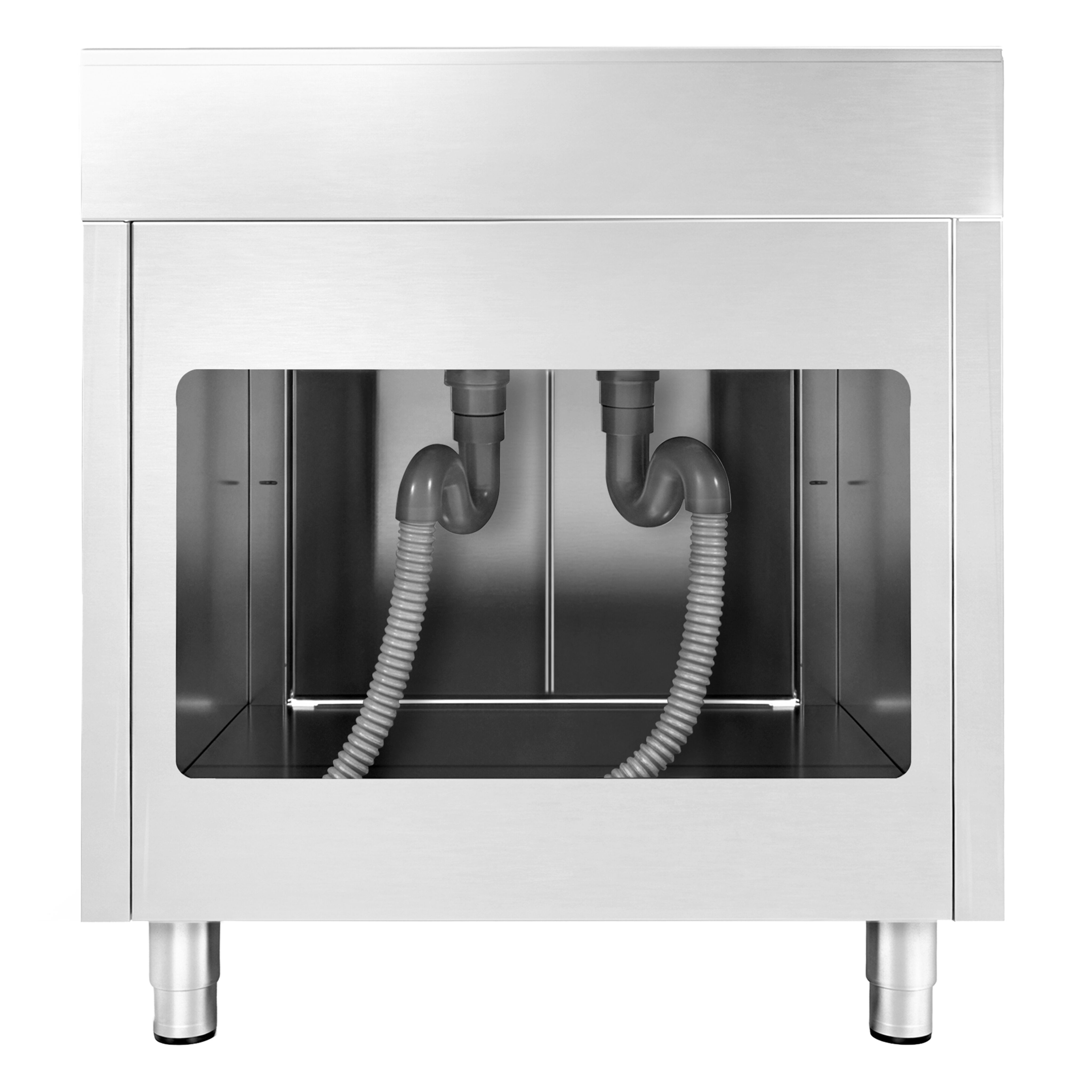 Allaskaappi PREMIUM - ruostumattomasta teräksestä - 1000x700 mm - 2 allasta