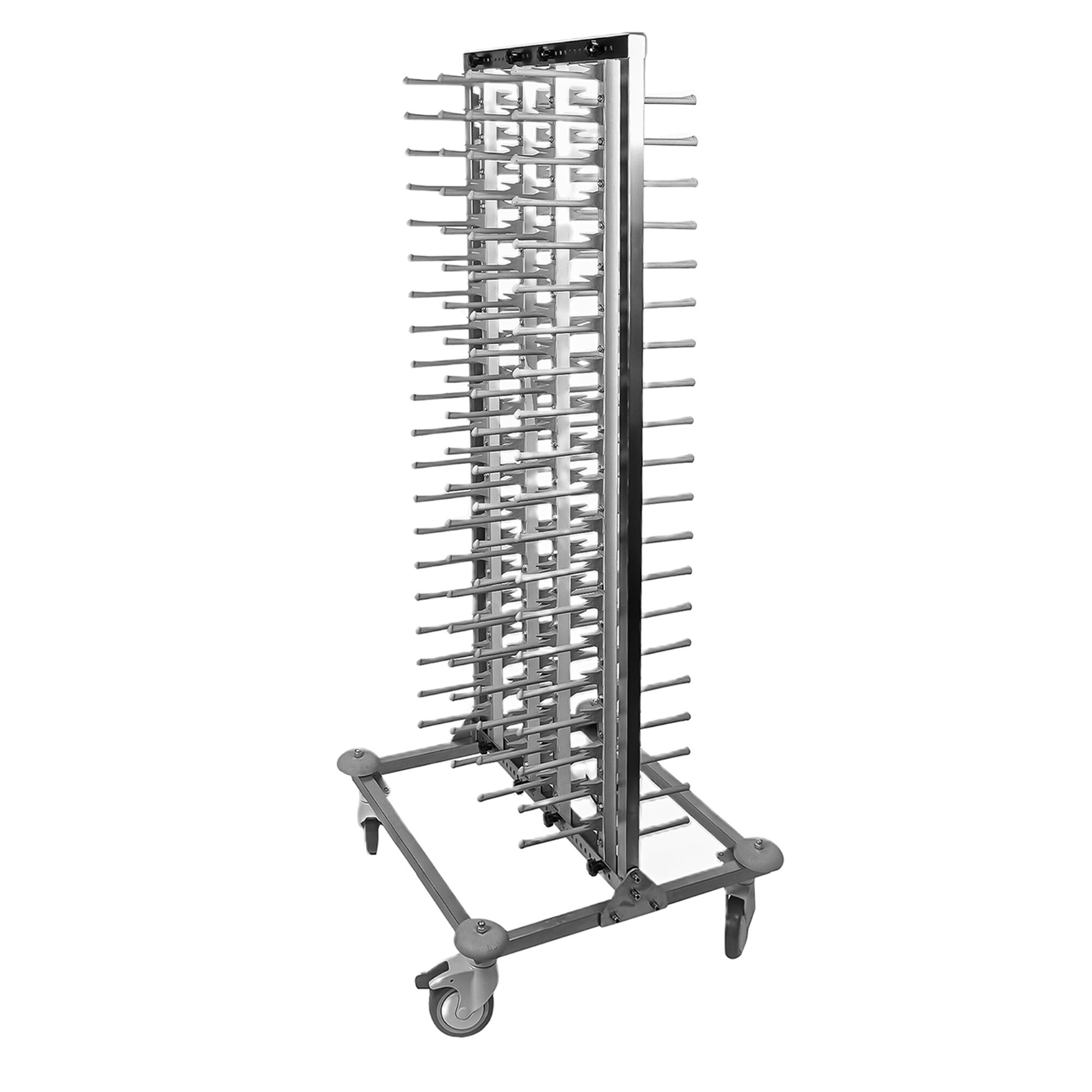 Chariot Double pour Assiettes - jusqu'à 80 Assiettes - Ø 16 - 32 cm - Mobile