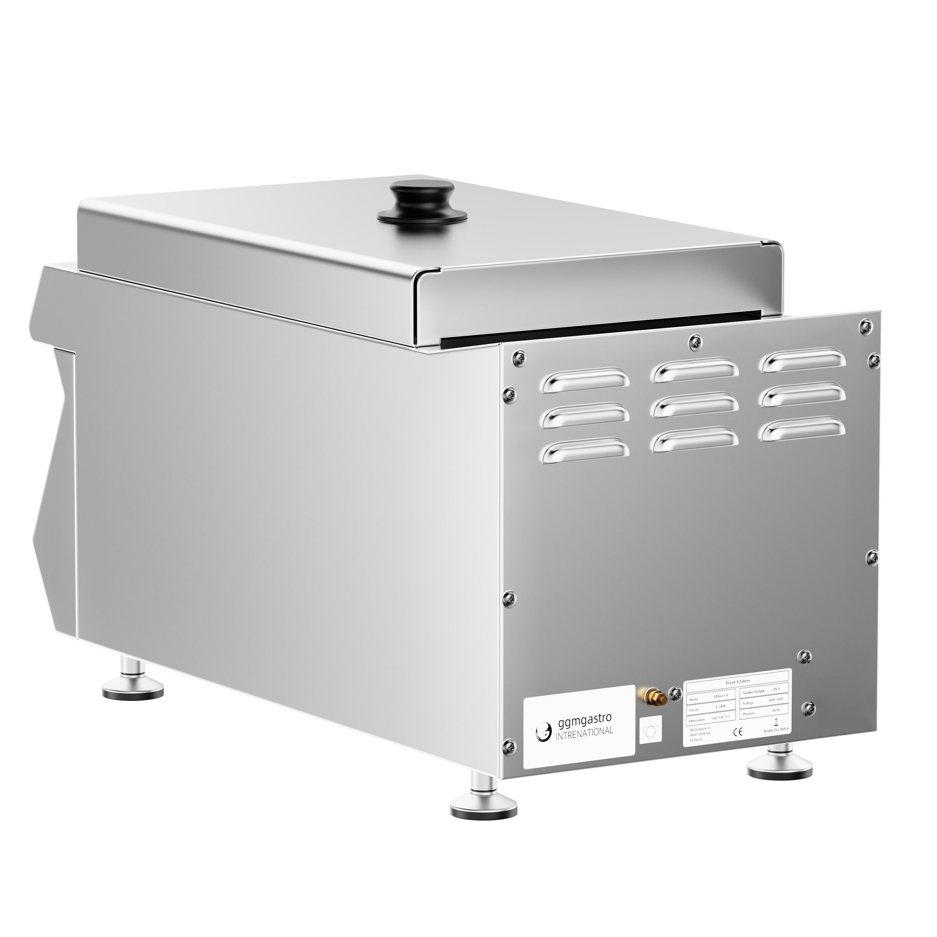 Friteuse électrique – 13 litres – 4,5 kW – avec robinet de vidange