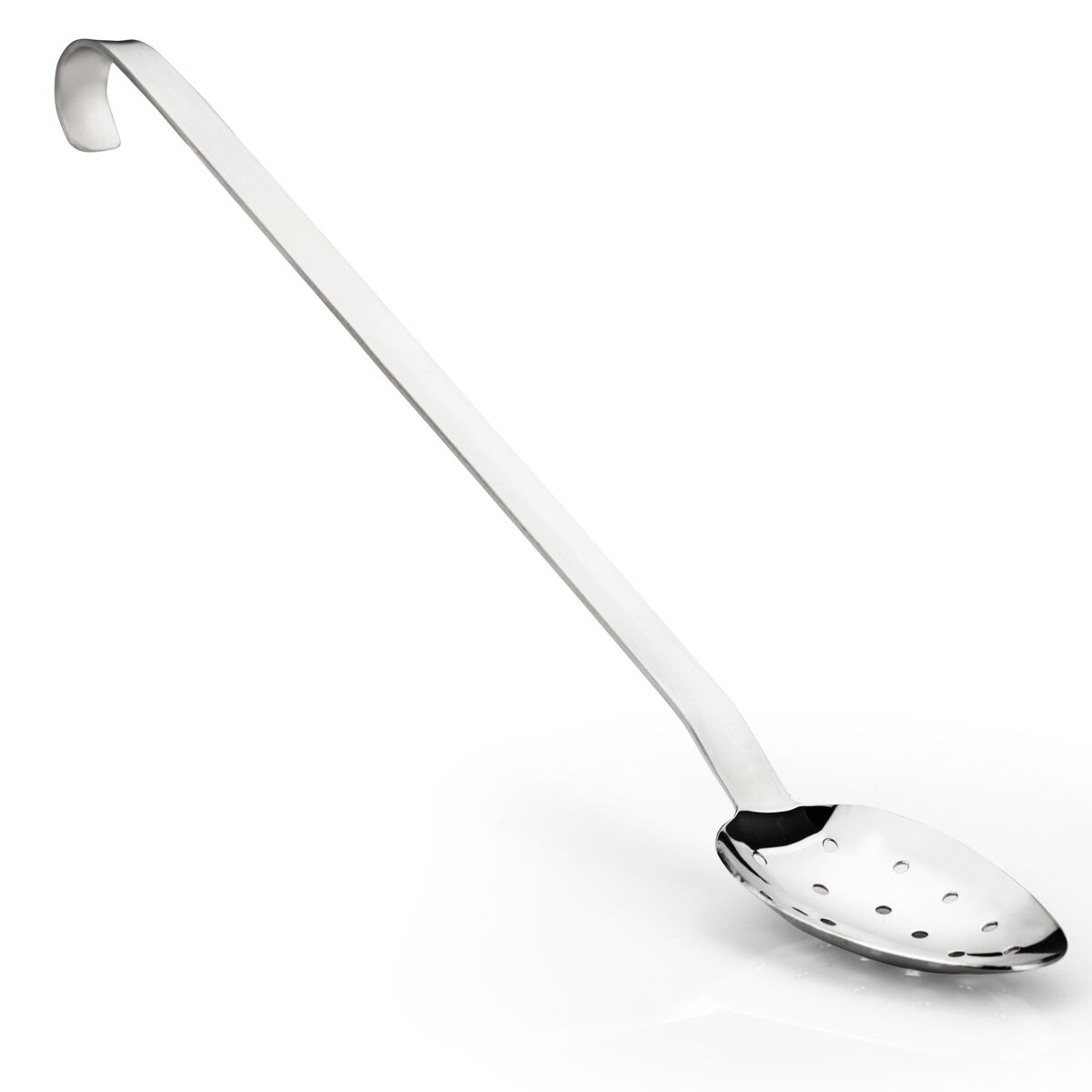 (4 pcs) Serving Spoon PREMIUM - Ø 70mm - Length: 420mm - perforated - Stainless Steel