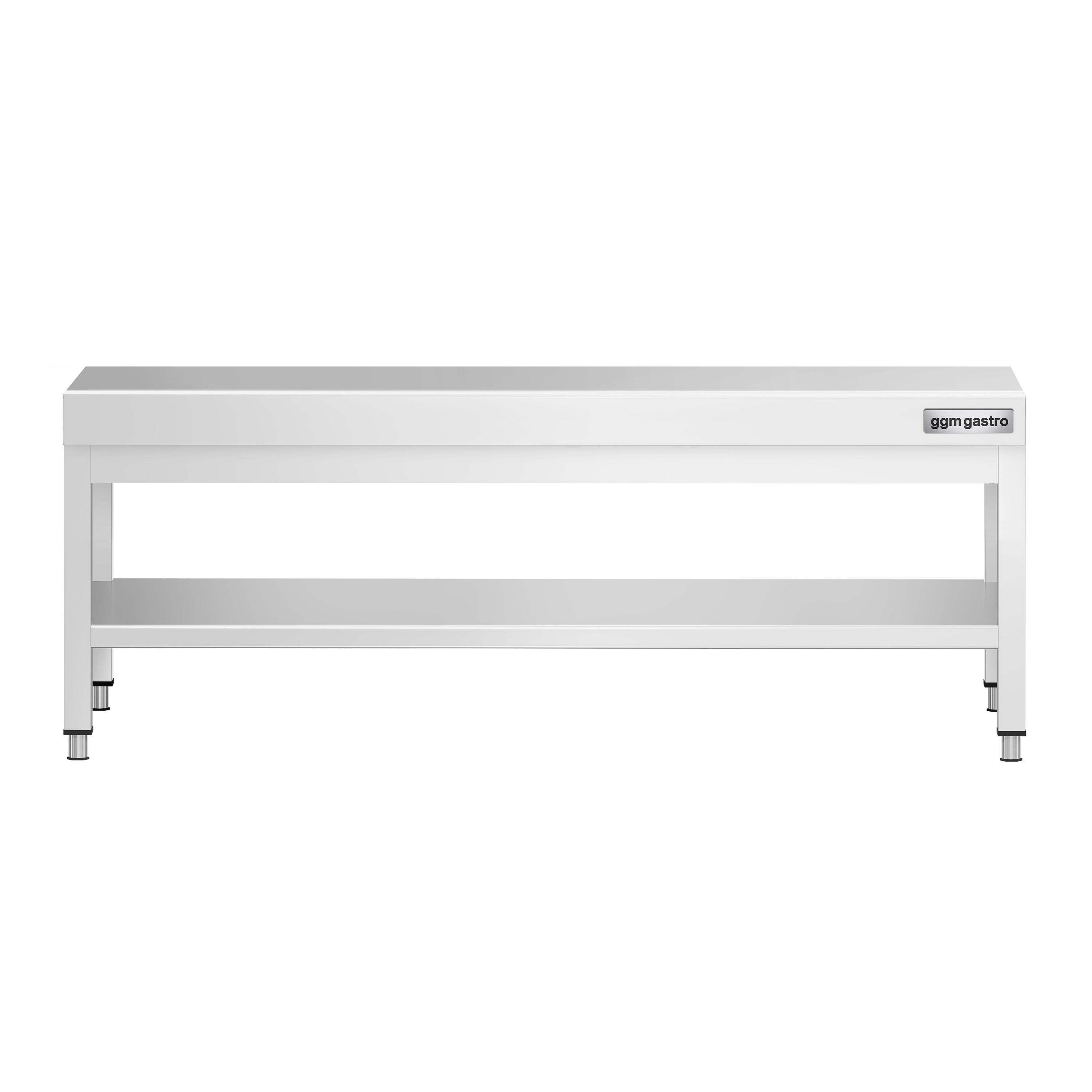 Table de travail en acier inoxydable PREMIUM - 1600x700mm - avec étagère basse