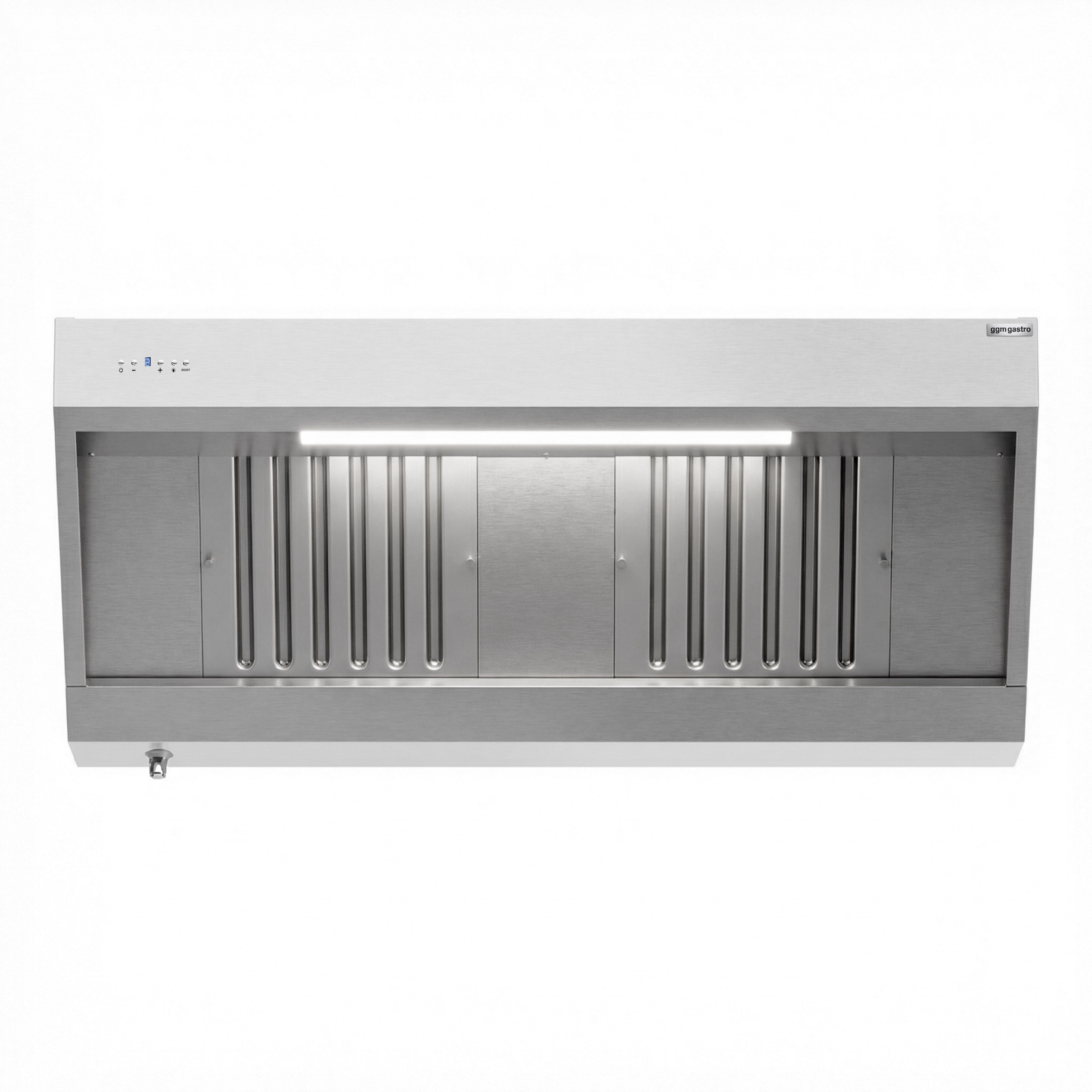 Hotte murale avec moteur - 1400mm - avec régulateur, filtre & lampe