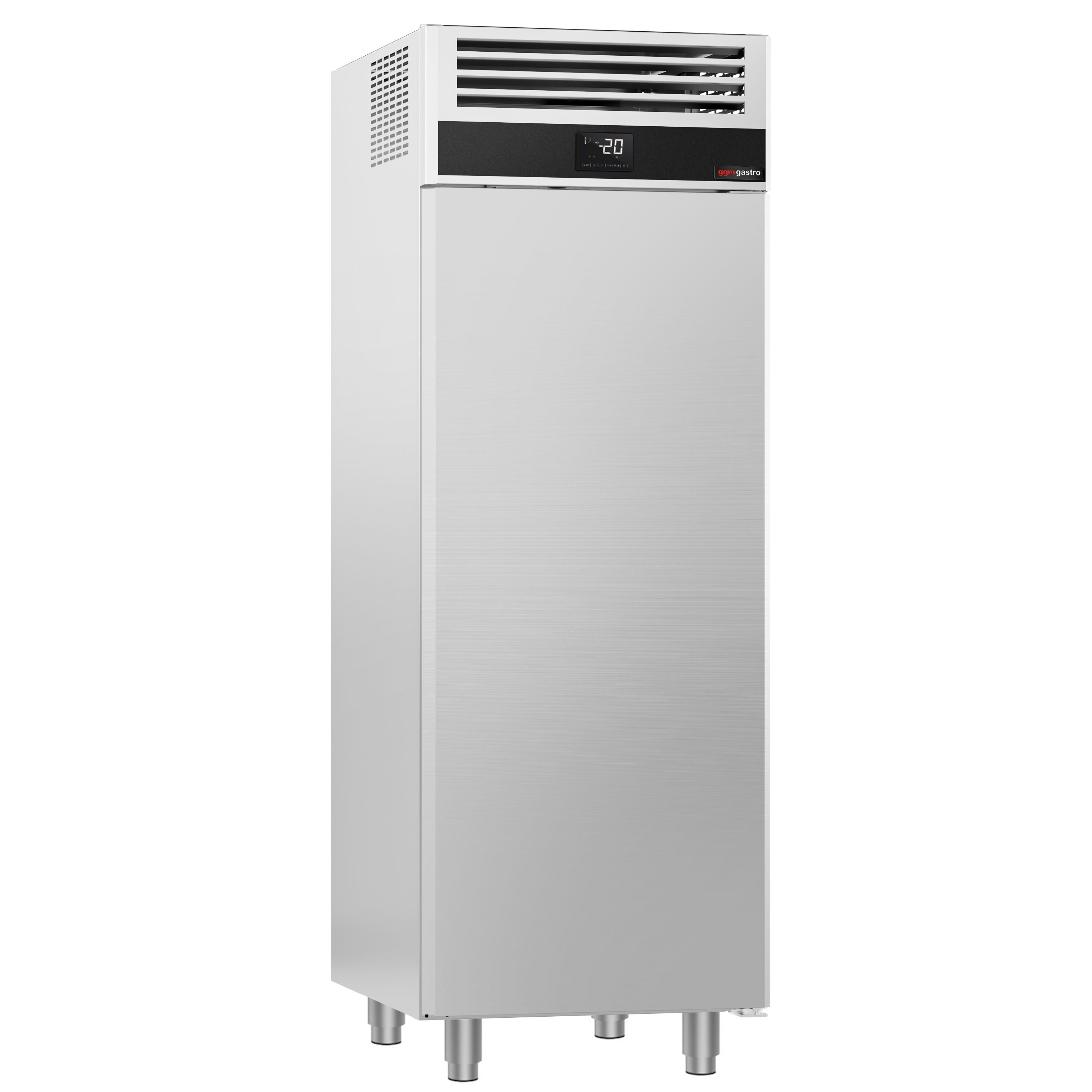 Armoire de conservation pour bacs à glace négative Inox AISI 304 - 600 x 800 - 650 L - avec 1 porte - p.ex. pour 48× bacs à glace 5L ou 32× bacs 7L