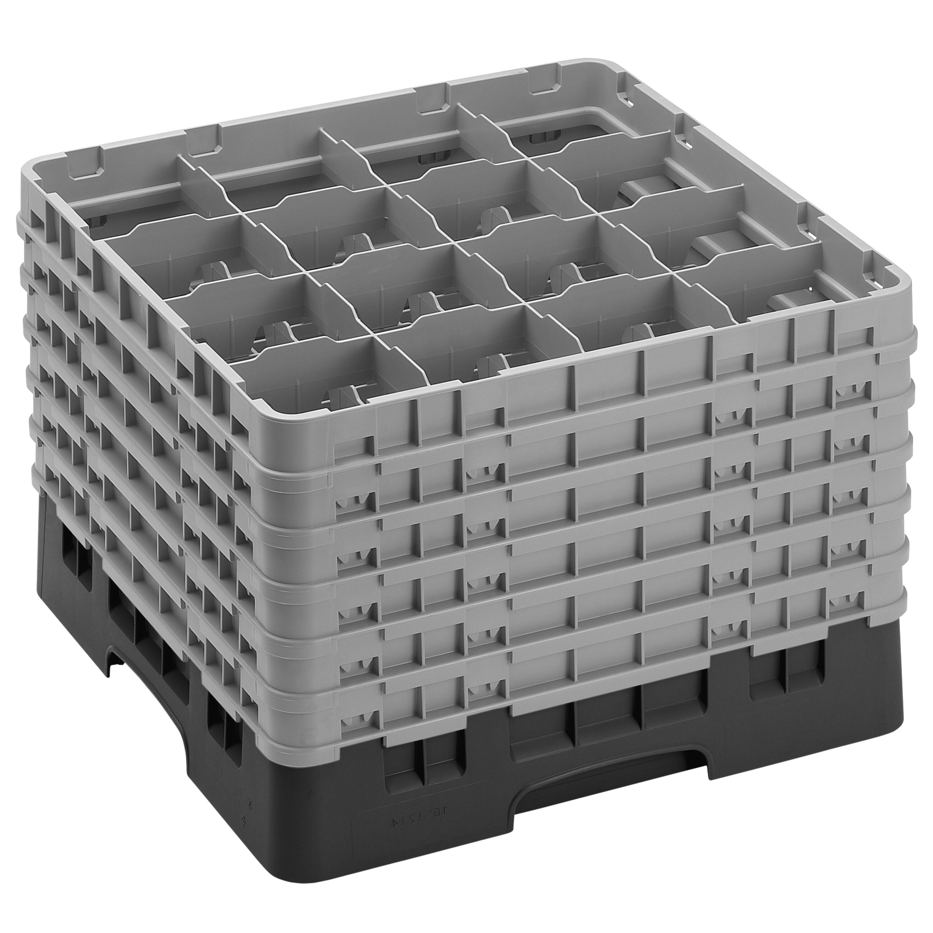 CAMBRO | CAMRACK® - Gläserspülkorb 1/1 - 16 Fächer - mit 6 Extender - 500x500mm - Schwarz