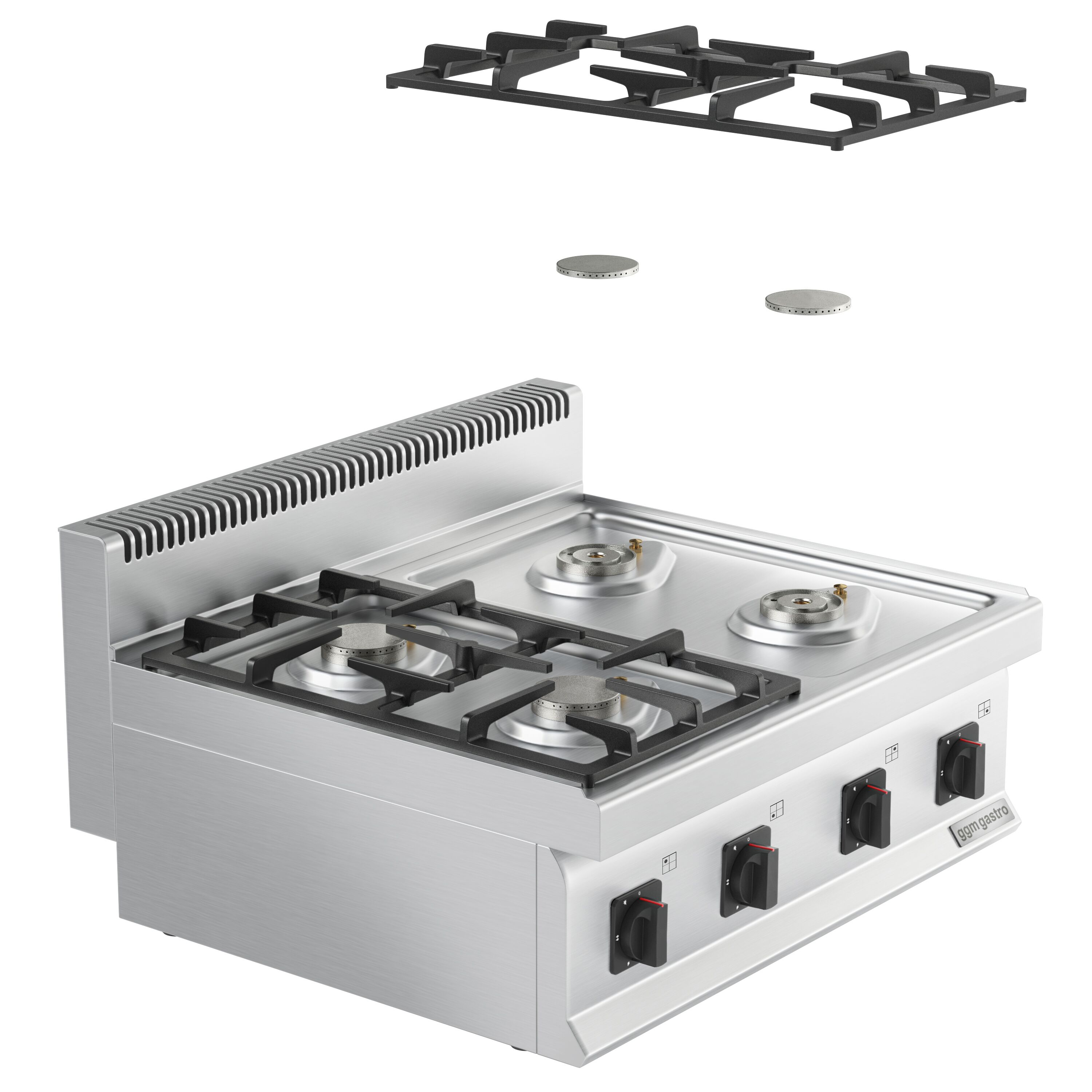 Fourneau à gaz – 14 kW – 4 brûleurs