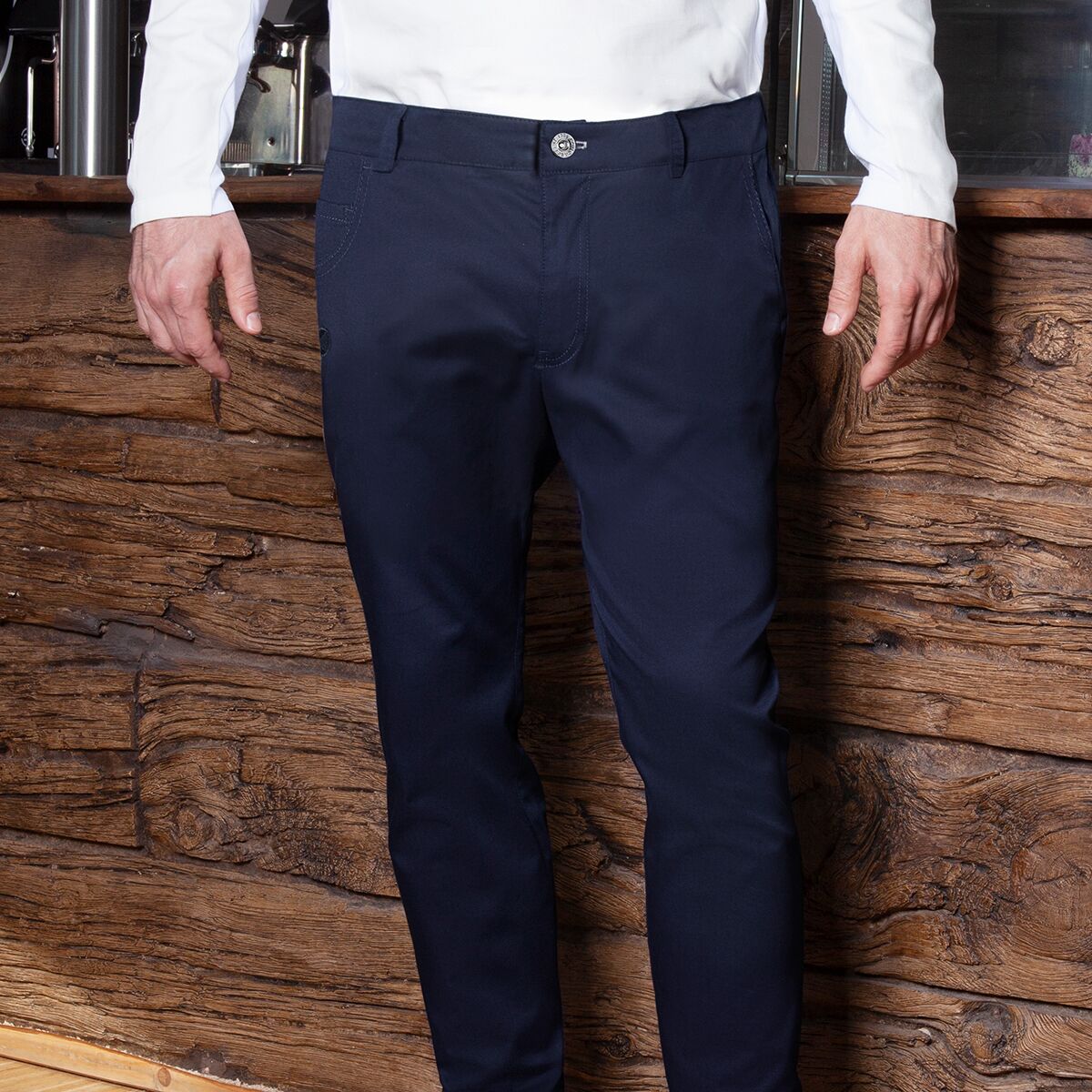(6 pièces) KARLOWSKY | Pantalon 5 poches homme - Bleu nuit - Taille : 62