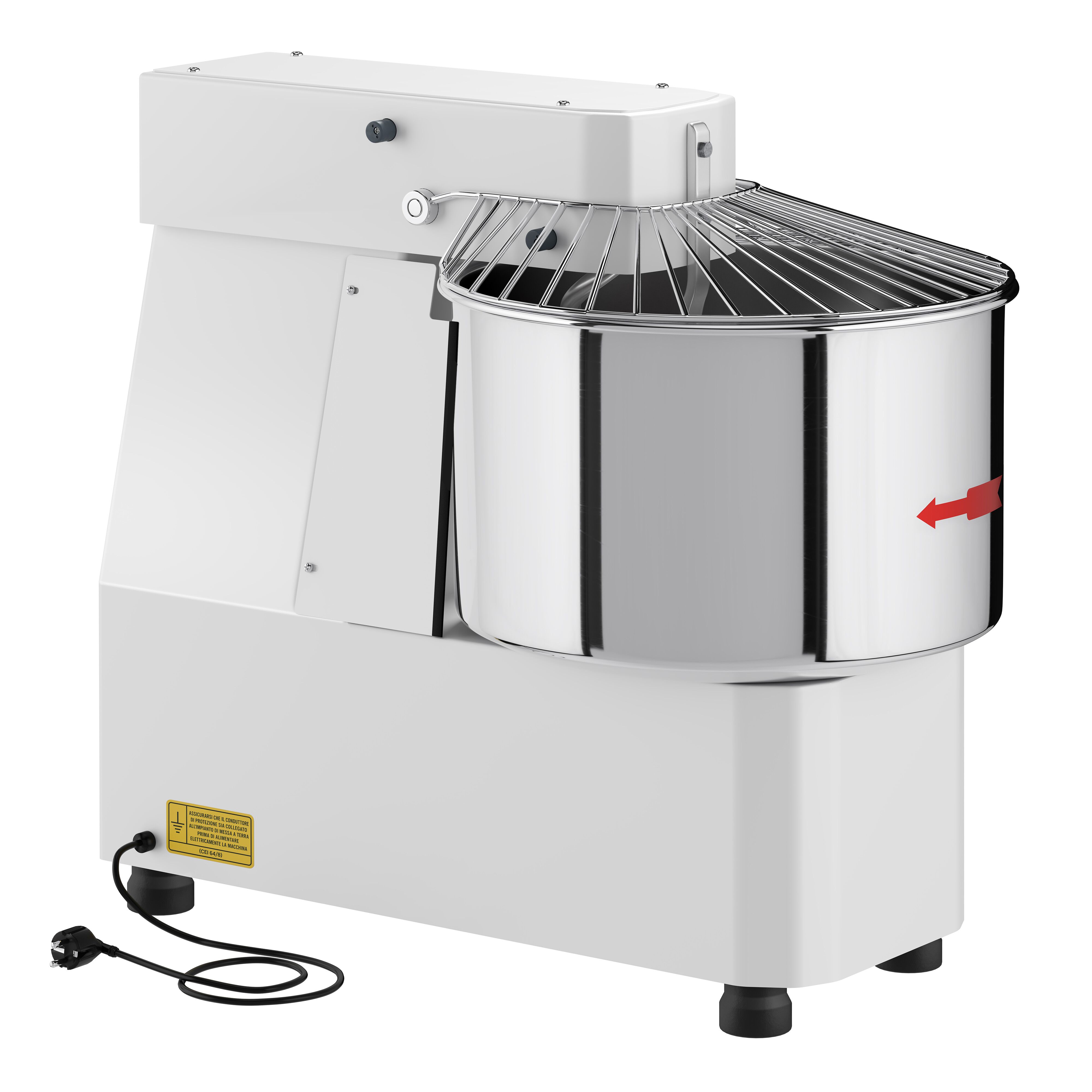Pétrin à Pâte / Pétrin à spirale - 42 Litres / 38 kg - 2 Vitesses - avec Cuve Fixe - Fonction Minuterie