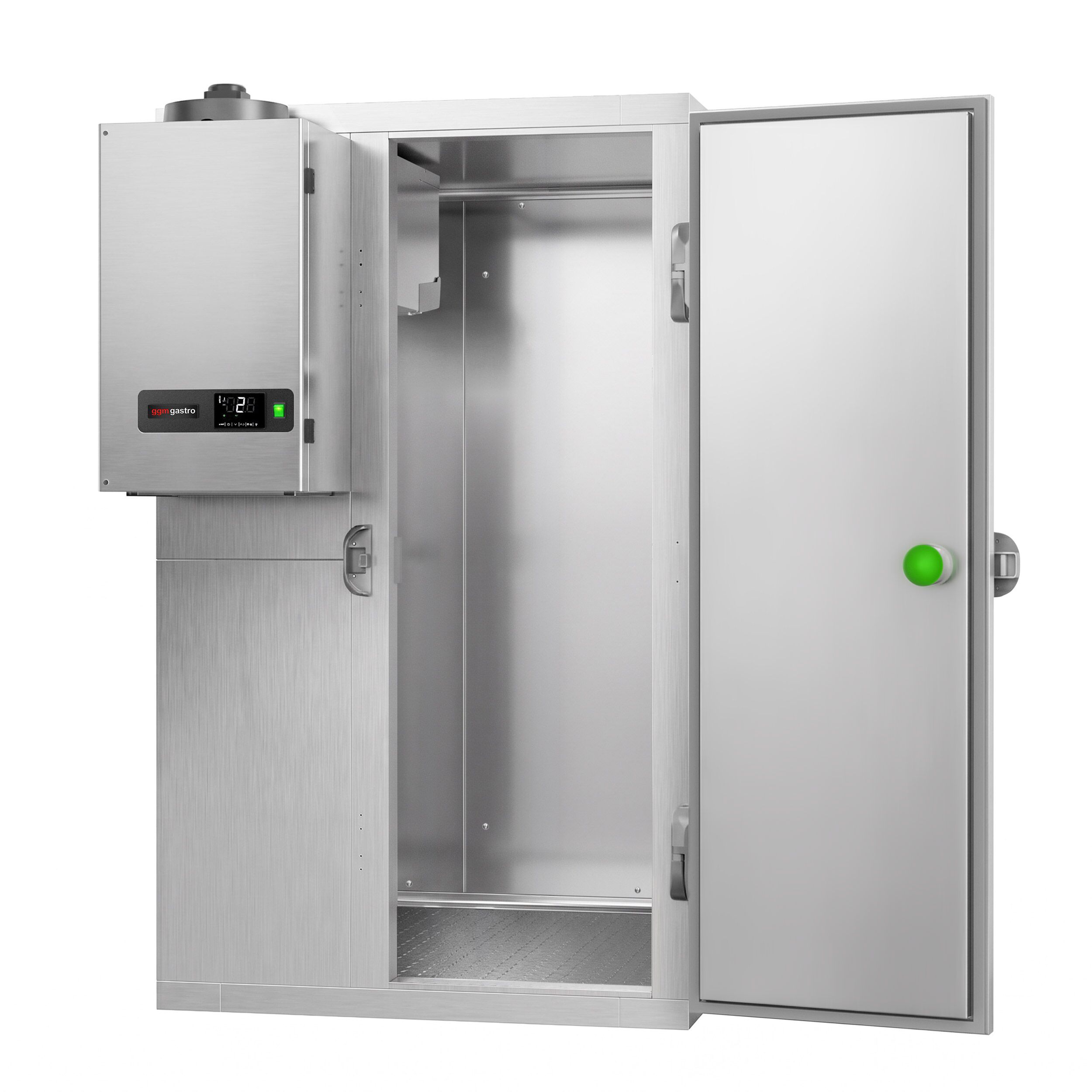 RVS koelcel - 1200x1200mm - 1,80m³ - incl. koelmotor