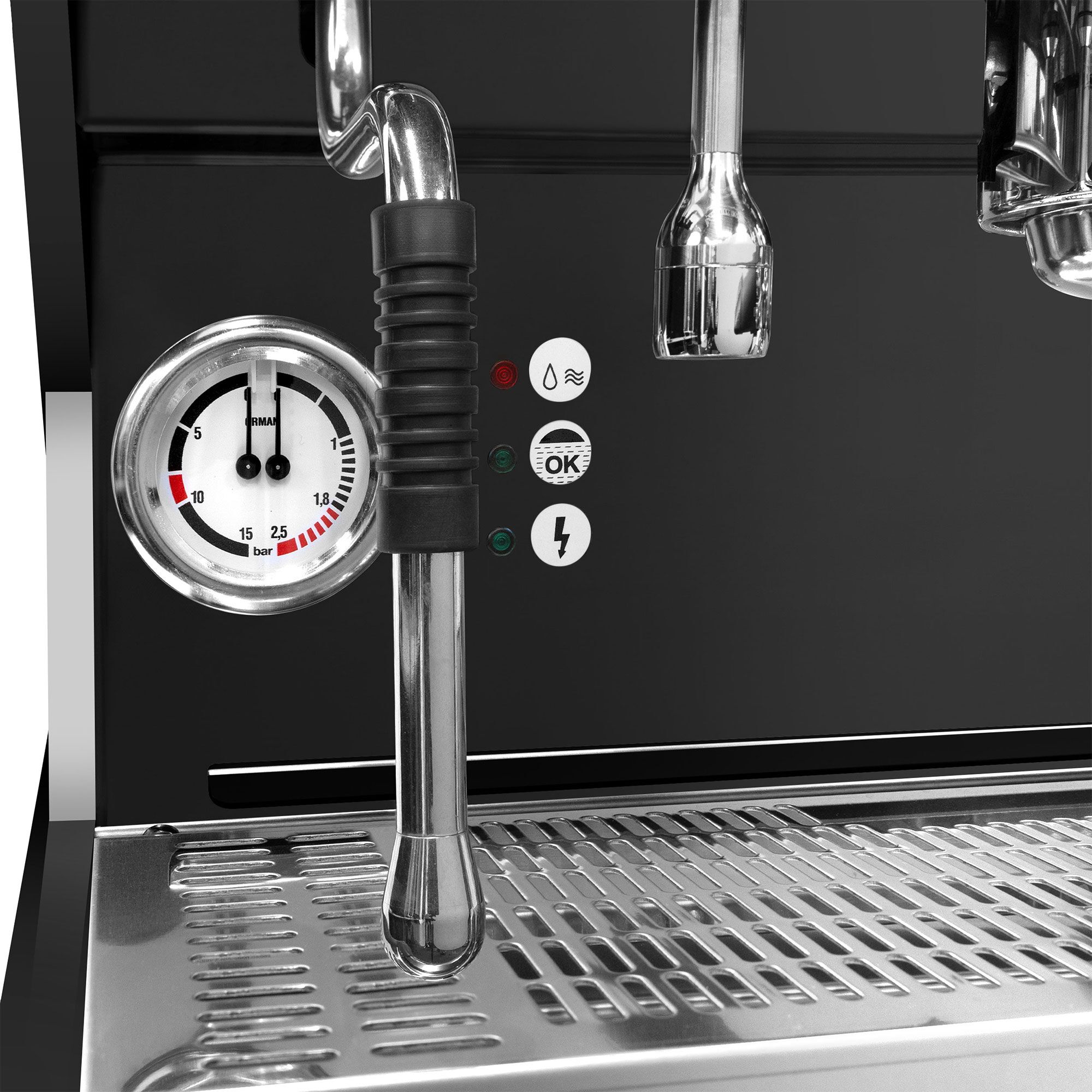 Machine à café porte-filtre « Eminence » – 3 groupes – avec système de préinfusion inclus – Noir