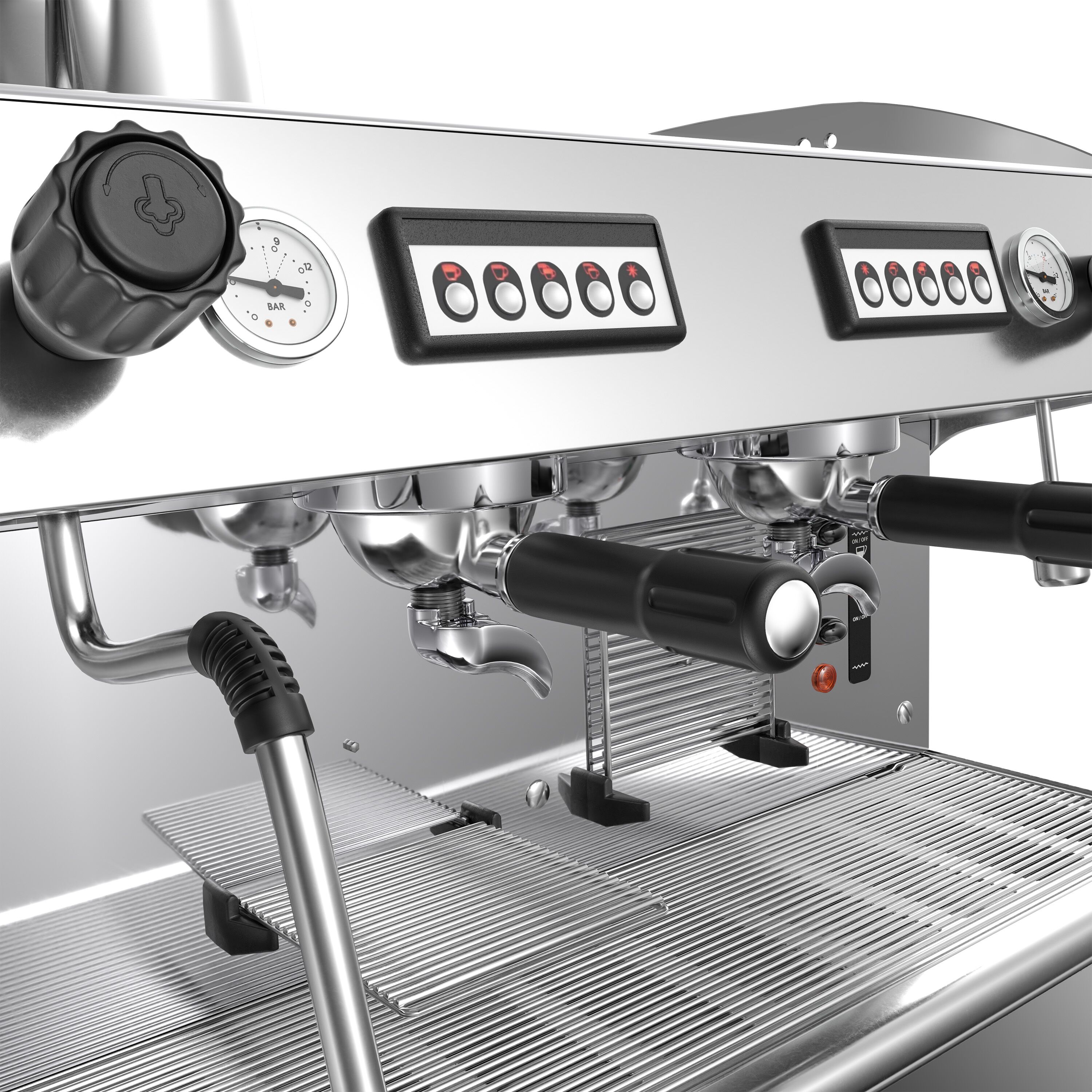 Machine à café porte-filtre – 2 groupes – avec système de préinfusion inclus