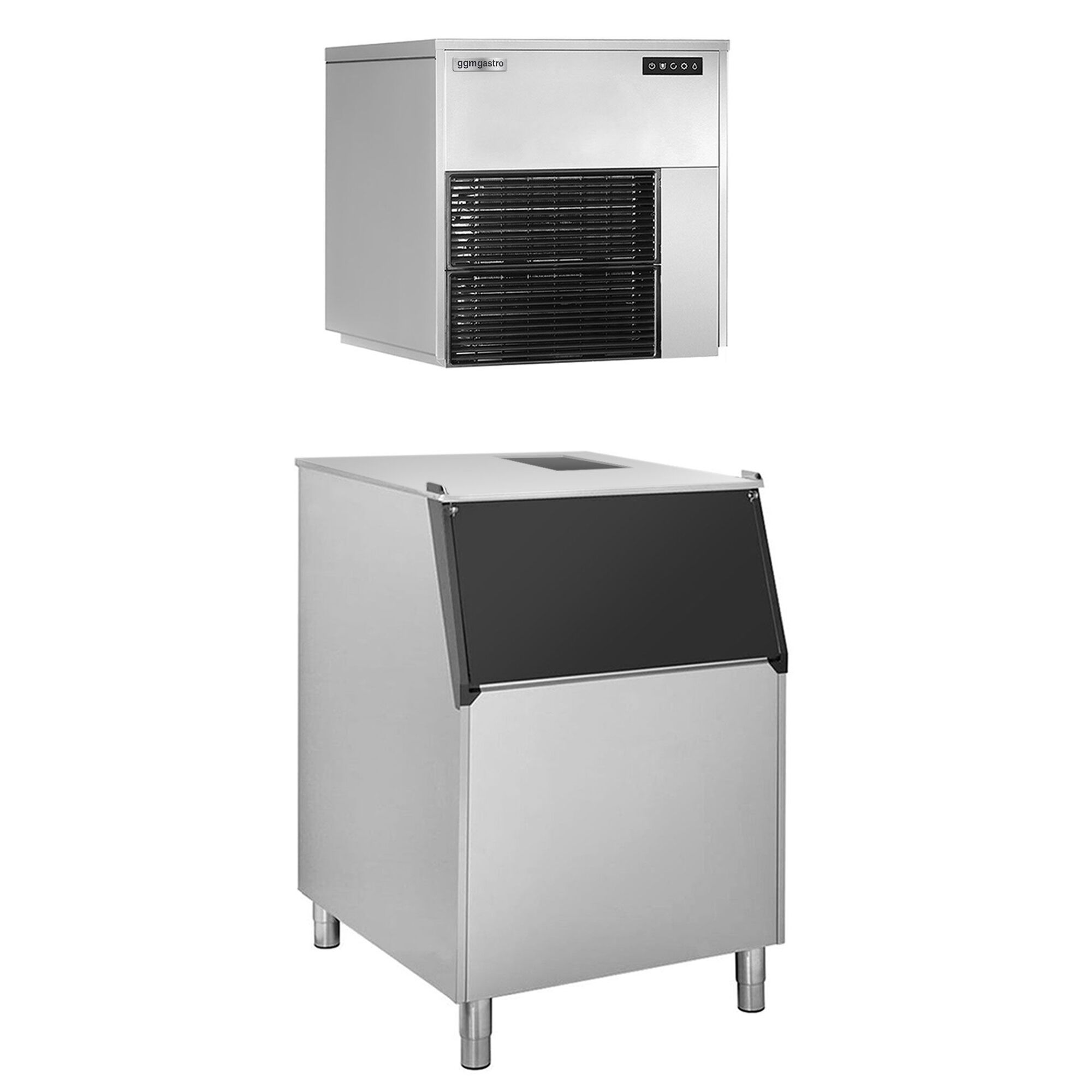 Machine à glace en grains - 550kg/24h - incl. bac à glaçons