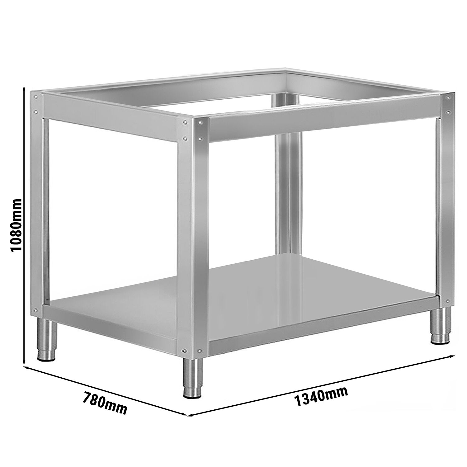 Support pour four à pizza - 1340x780x1080mm - Inox - pour PEP66B, PEP66BD & PEP66BTC
